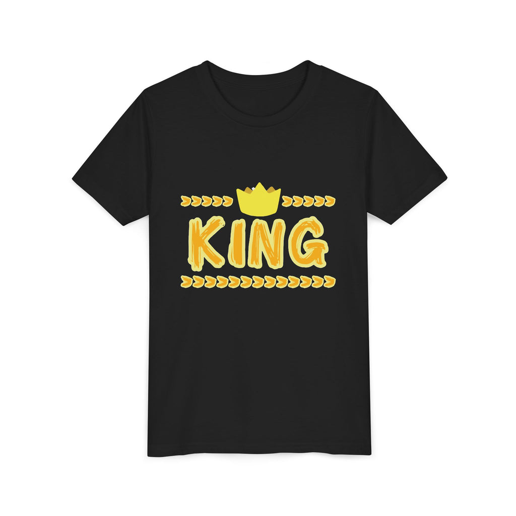 Youth 'King' Tee — Yellow Crown Graphic Kids T-Shirt