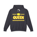 Queen Graphic Hoodie – Yellow Crown "QUEEN" Lightweight Sweatshirt