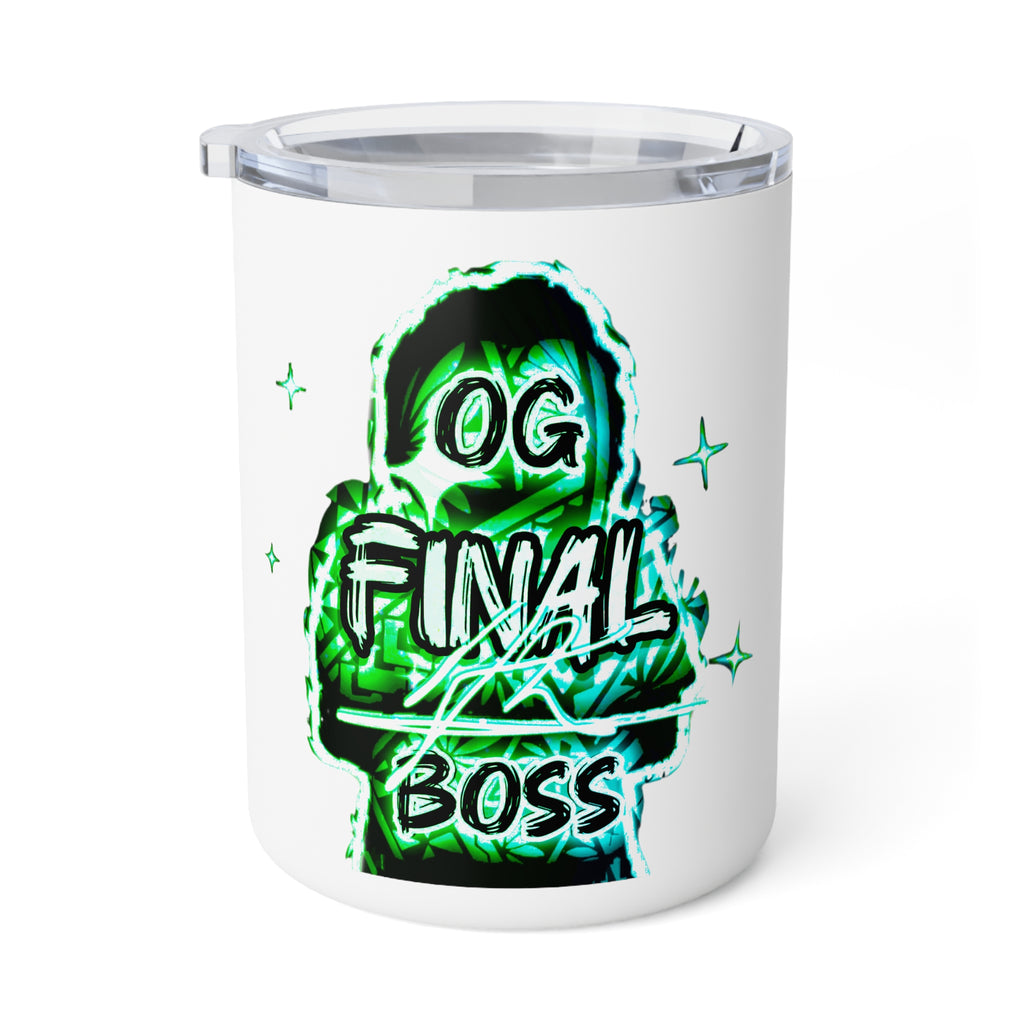 OG Final Boss Coffee Mug – 10oz - Emerald - Insulated Travel Tumbler