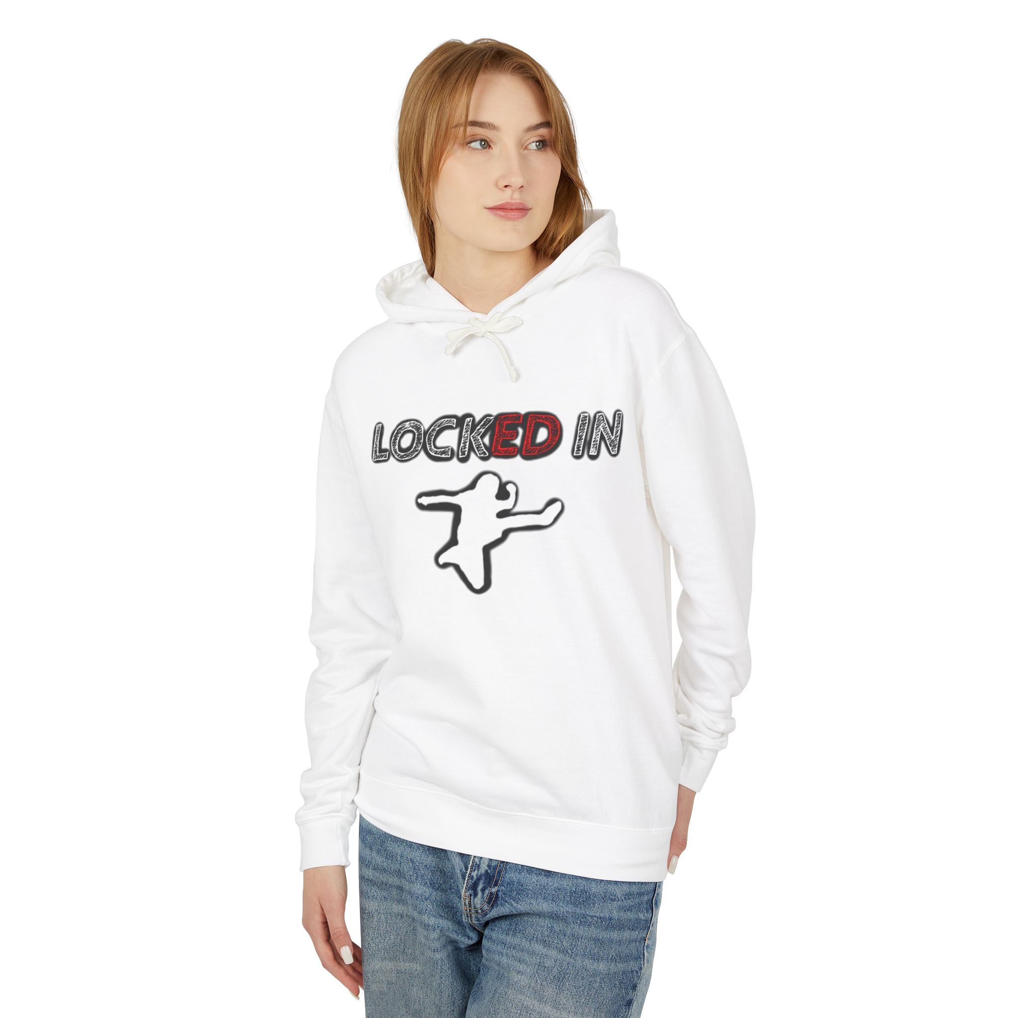 Locked In Hoodie — 'Locked In' Graphic Hooded Sweatshirt with Back Star Name Detail