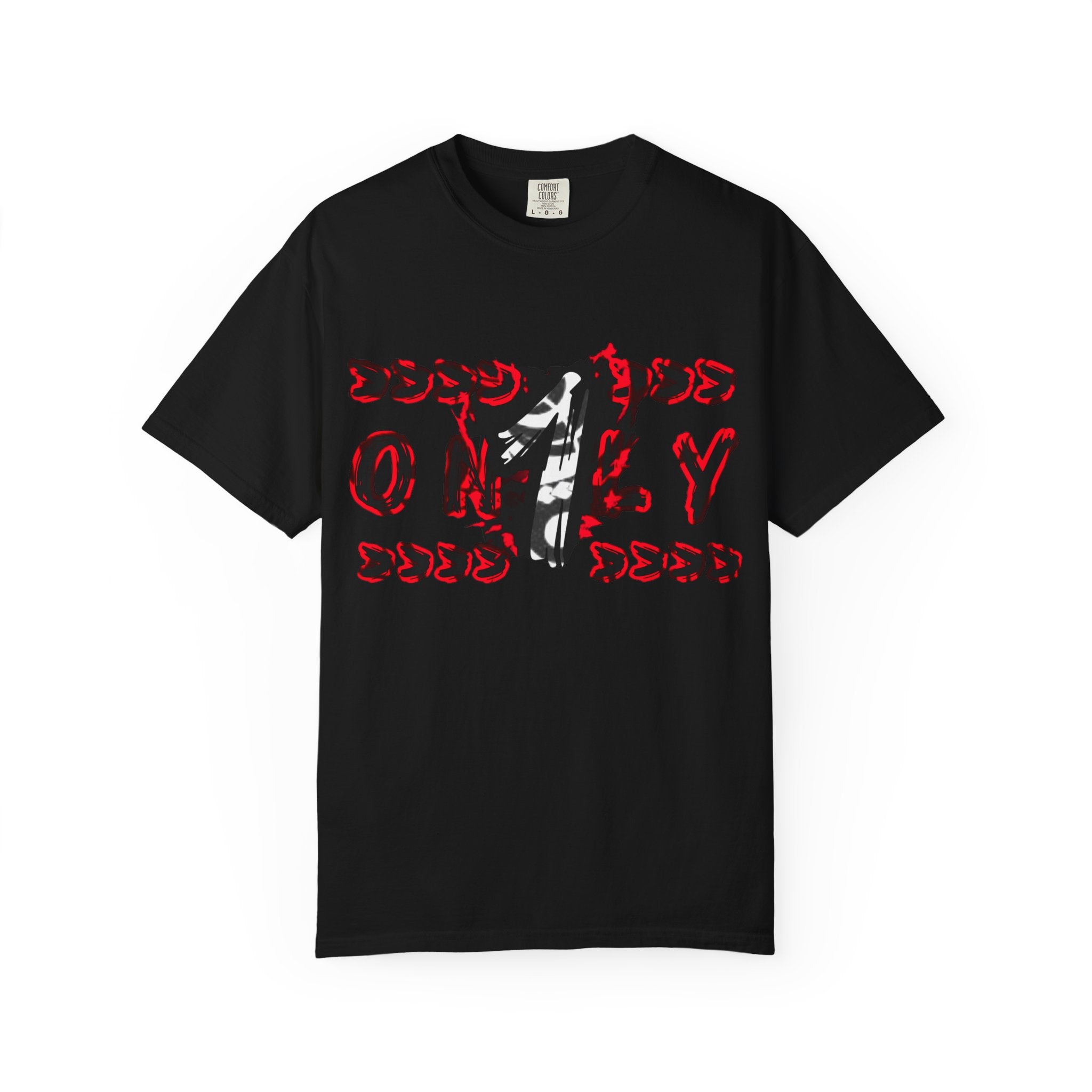 Only 1 Graphic Tee — Retro Red & Black Skate Shirt