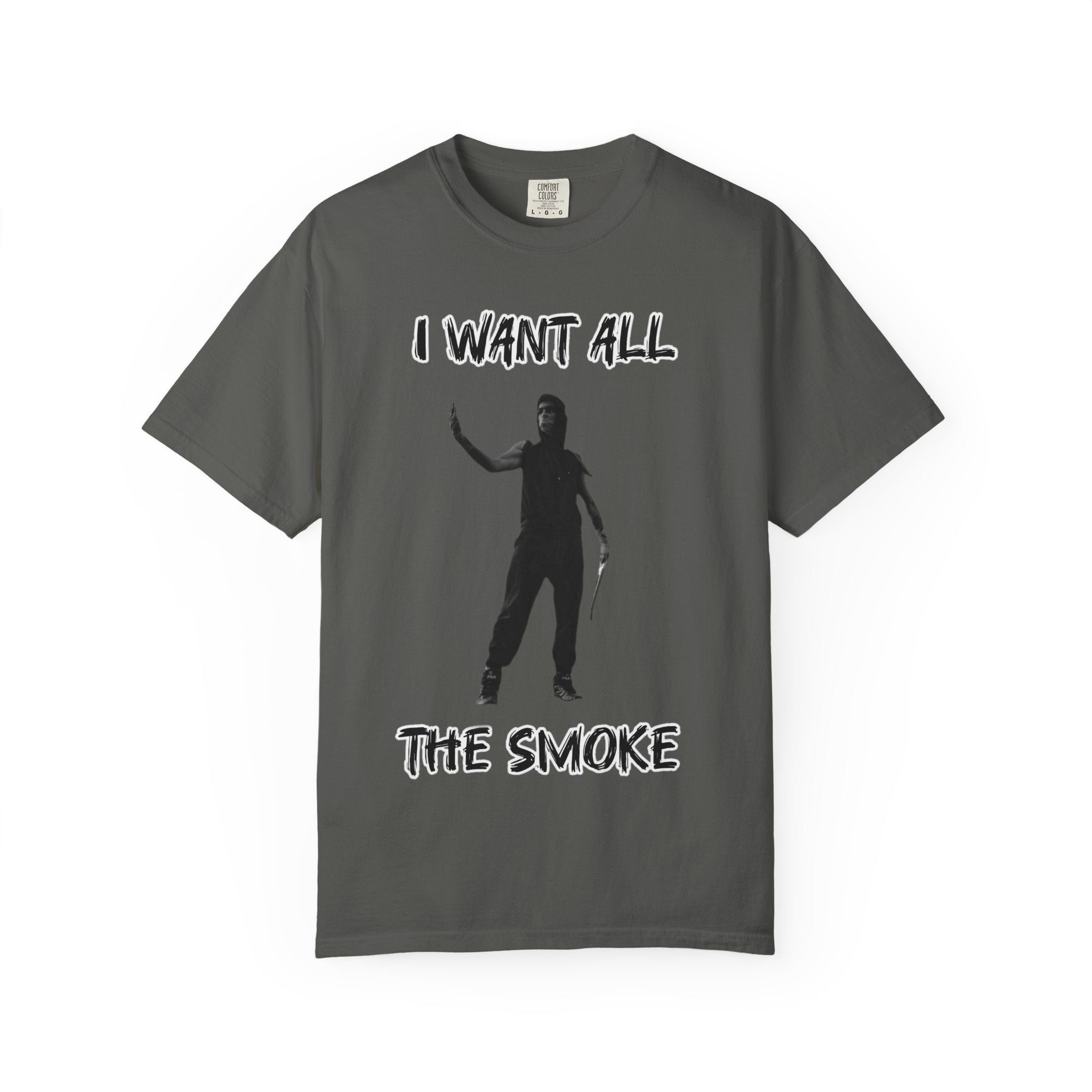 I Want All The Smoke T-Shirt — Fighter Silhouette Combat Tee