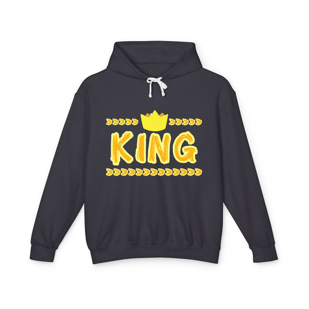 King Graphic Hoodie — Yellow Crown Casual Pullover