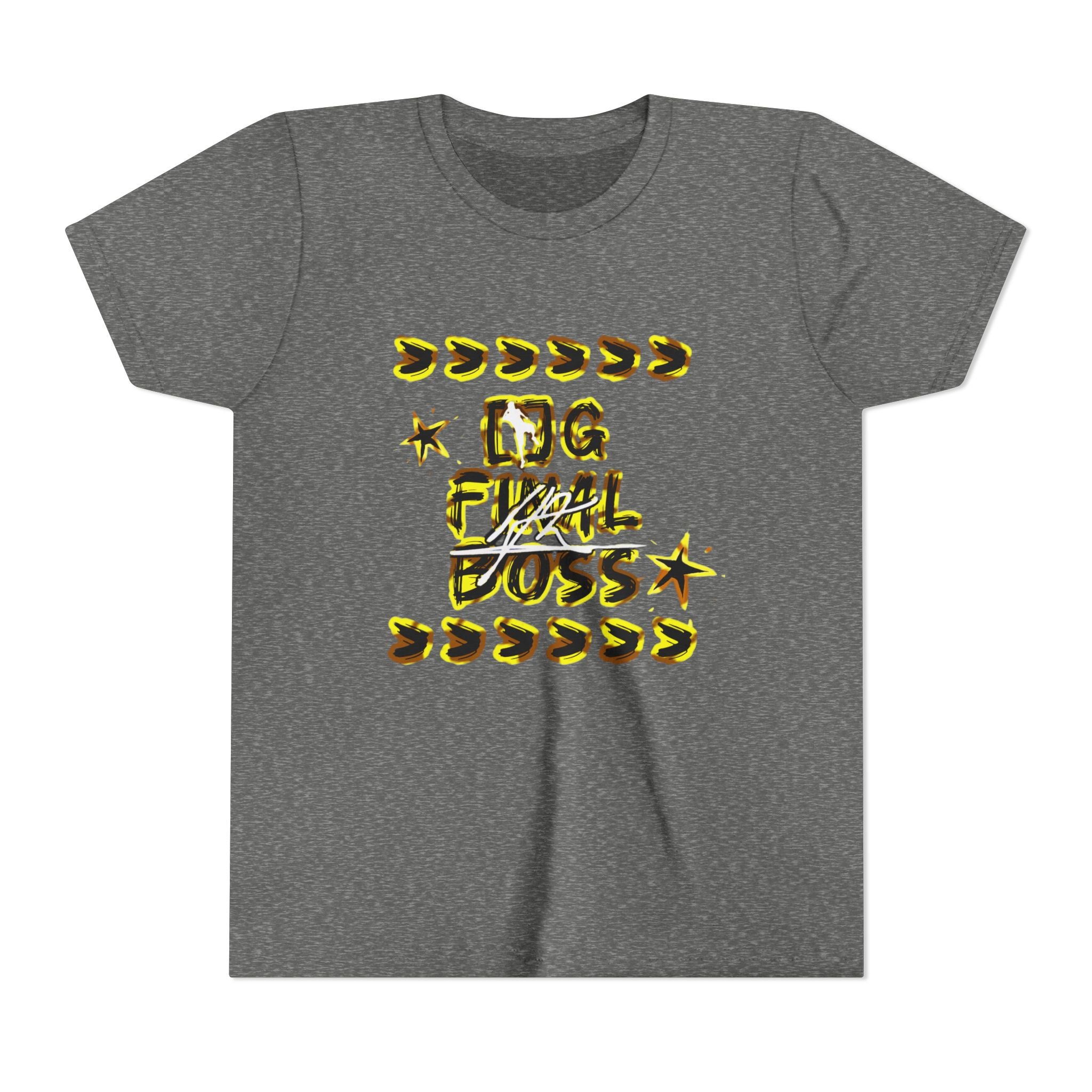 Youth Tee — "OG Final Boss" Graphic Shirt with Gold Star Nameback