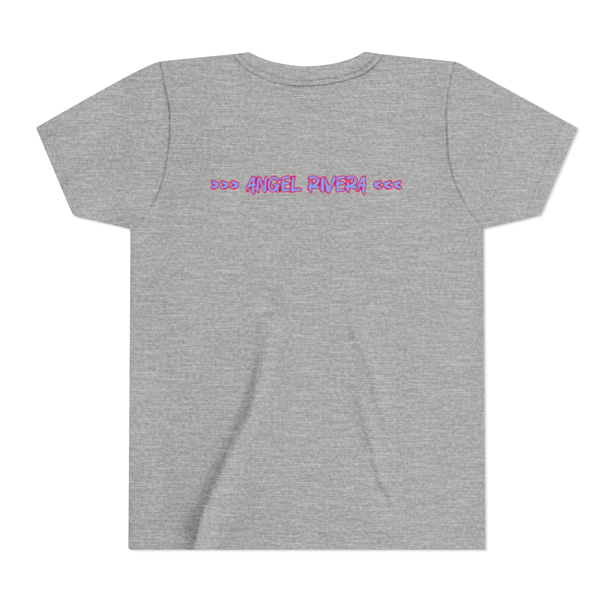 Youth Tee - 'I Trust Nobody' Neon Pink and Blue Broken Heart Graphic