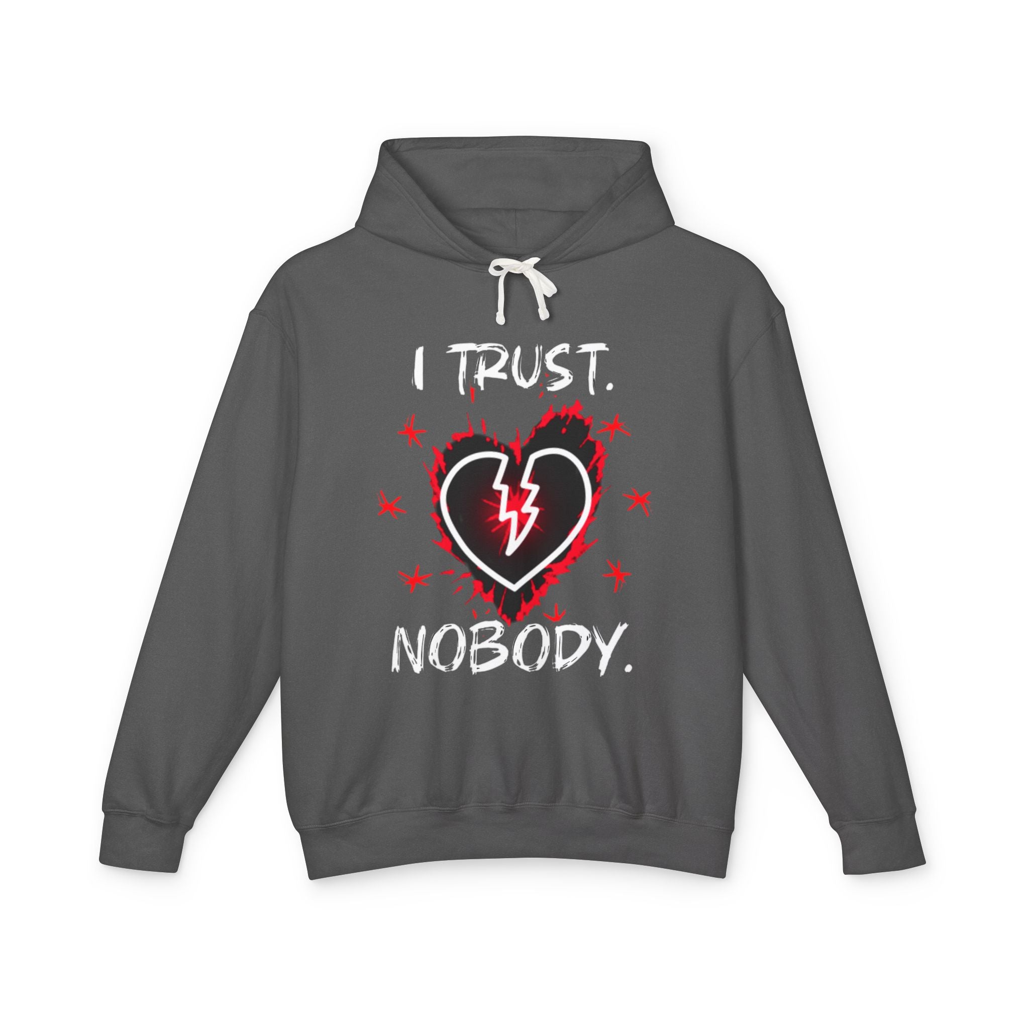 Unisex Lightweight Hooded - Broken Heart Graphic - Sweatshirt