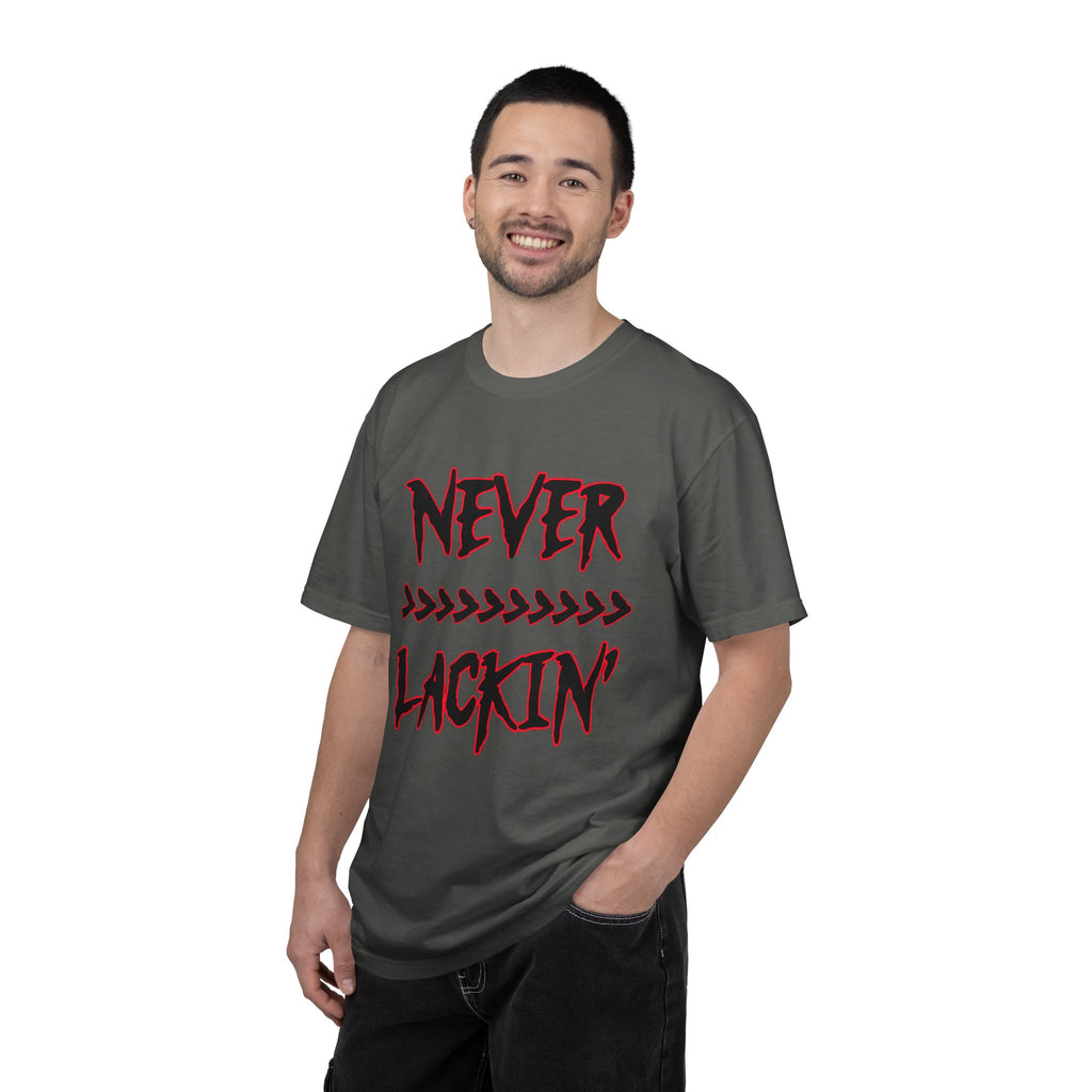 NEVER LACKIN' Graphic Scripture T-shirt/Streetwear