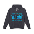 "I AM THAT COLD" Unisex - Streetwear - Neon Blue Graphic Lightweight Hooded Sweatshirt