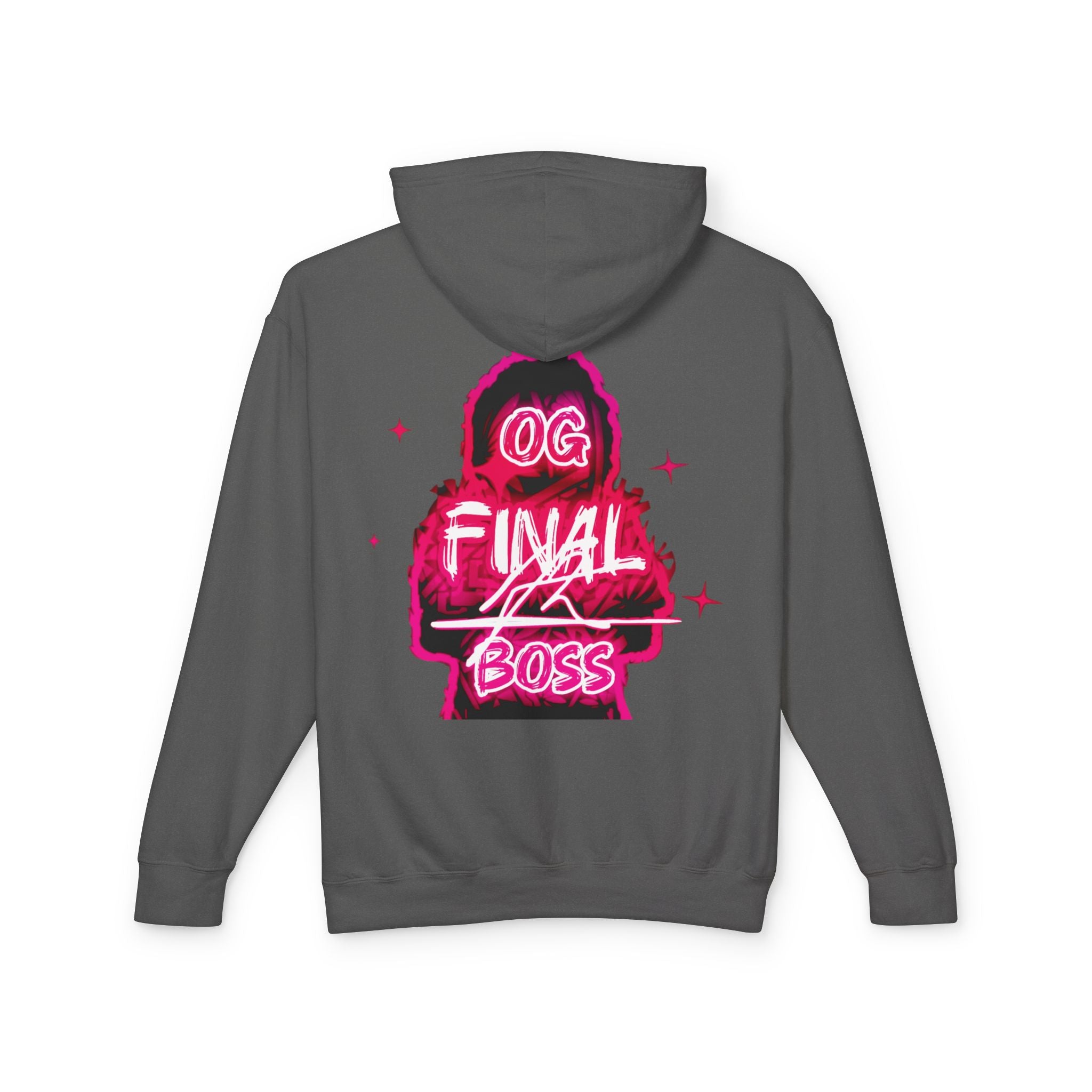 OG Final Boss Hoodie — Raspberry Pink graphic Pullover