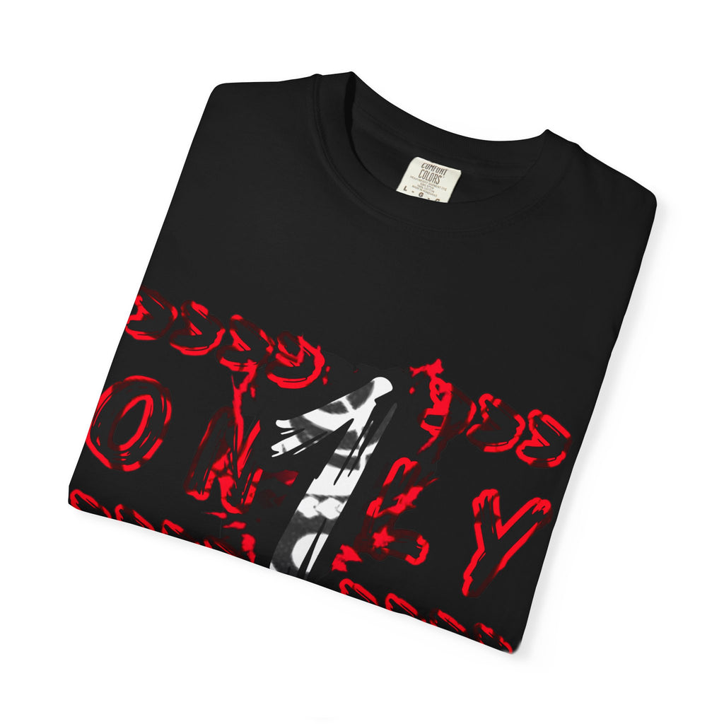 Only 1 Graphic Tee — Retro Red & Black Skate Shirt