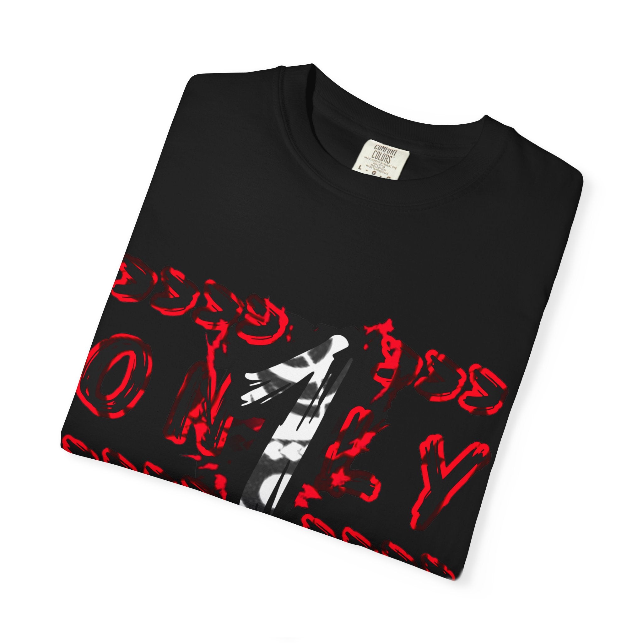 Only 1 Graphic Tee — Retro Red & Black Skate Shirt