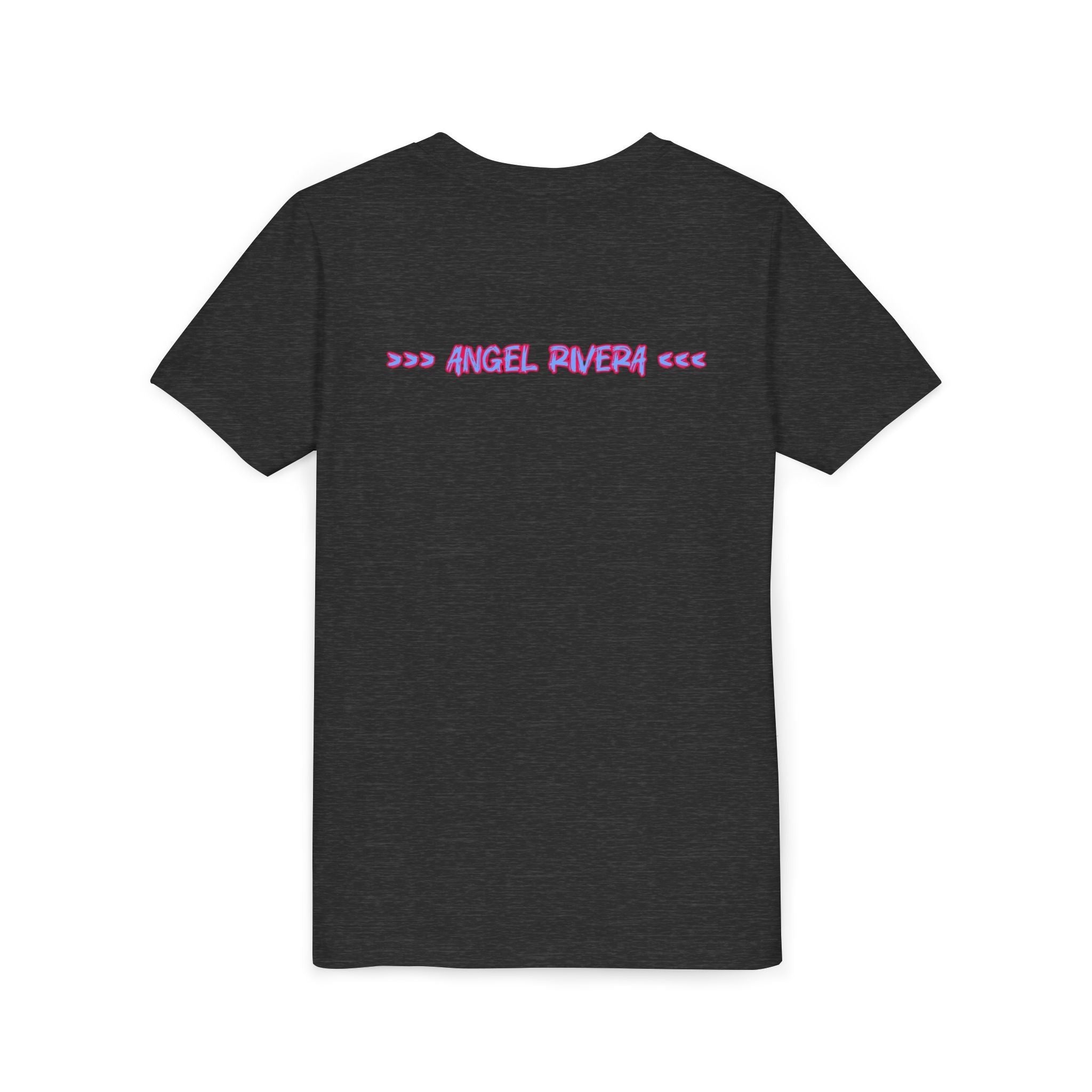 Youth Tee - 'I Trust Nobody' Neon Pink and Blue Broken Heart Graphic