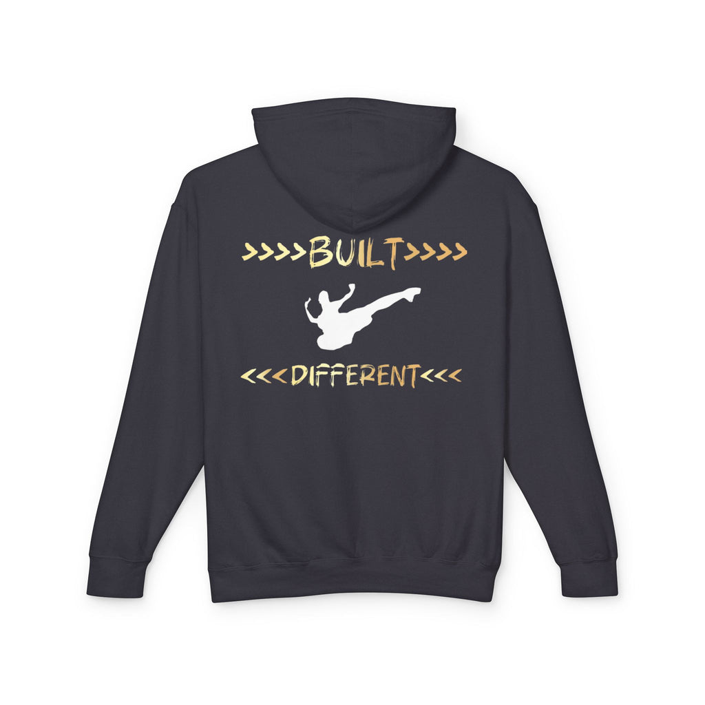 Built Different Martial Arts Hoodie — Karate Kick Graphic Pullover