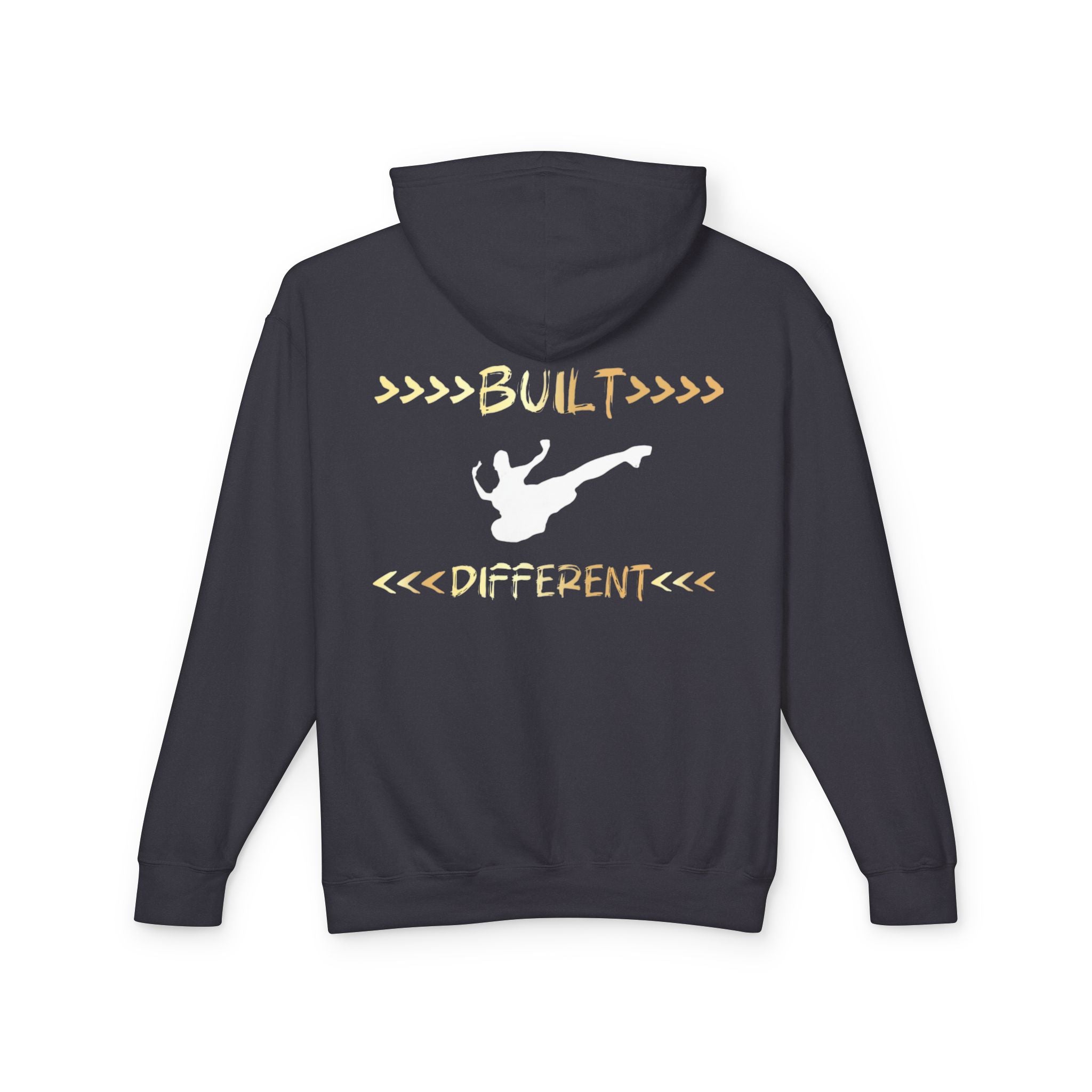 Built Different Martial Arts Hoodie — Karate Kick Graphic Pullover