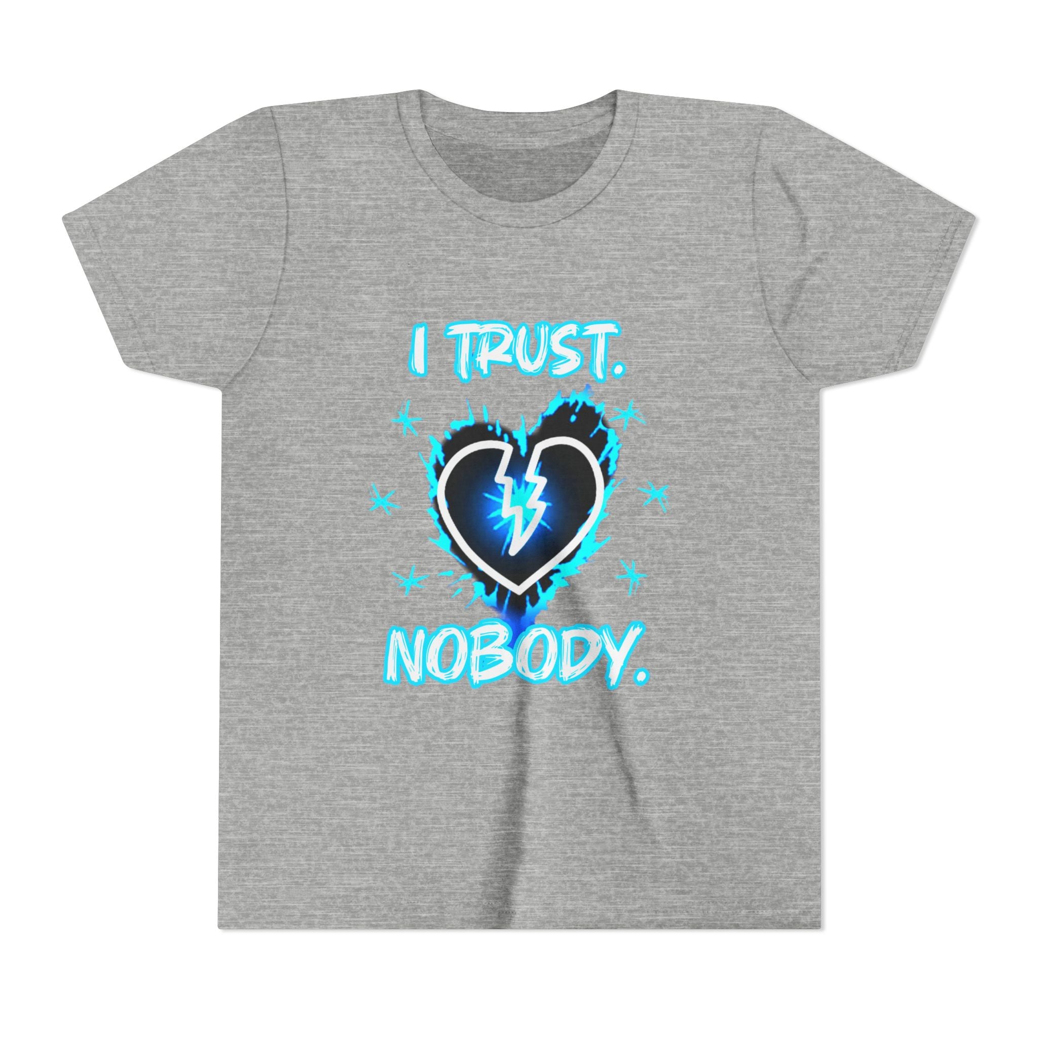 Youth Tee — "I Trust Nobody" Broken Heart Graphic Shirt