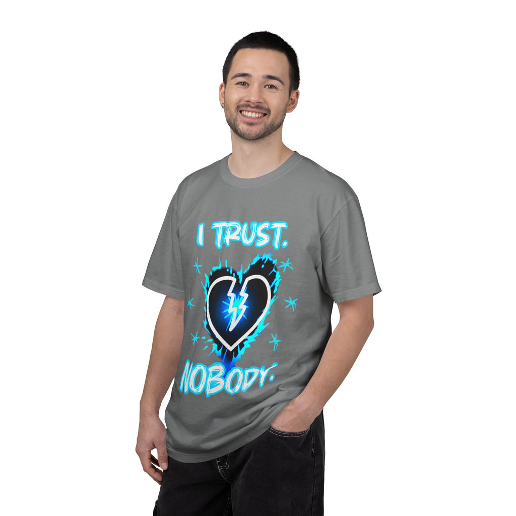 I Trust Nobody T-Shirt — Broken Heart Lightning Graphic Tee