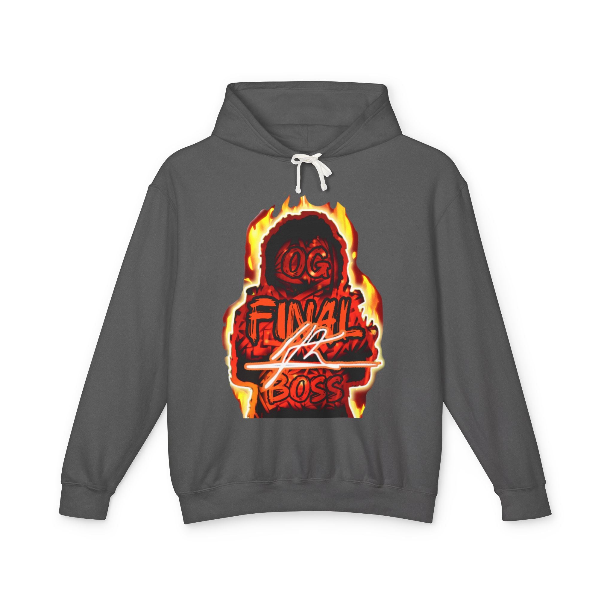 OG Final Boss Hoodie — Flame Orange - graphic Pullover