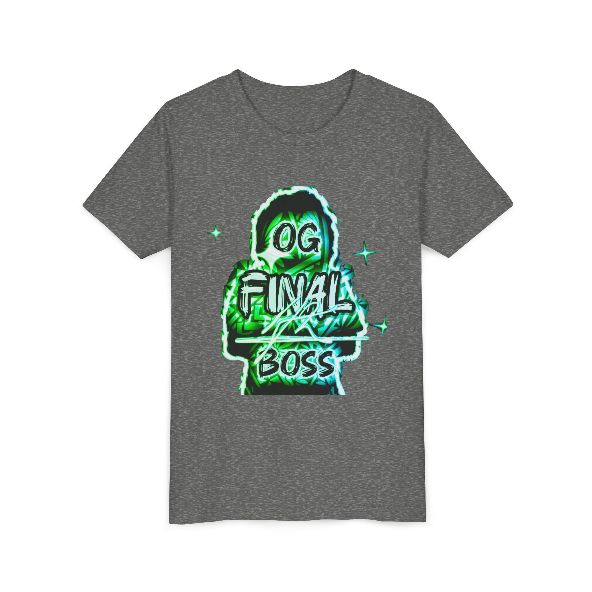 Youth Tee — "OG Final Boss" - Emerald - Graphic Shirt