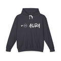 Aura Hoodie — Soft Cream Lightweight Hooded Sweatshirt with Subtle "aura" Script