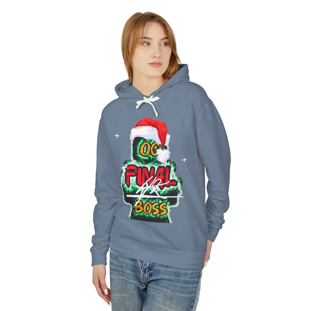 Final Boss OG Christmas Hoodie — Gamer Holiday Pullover with Santa Hat