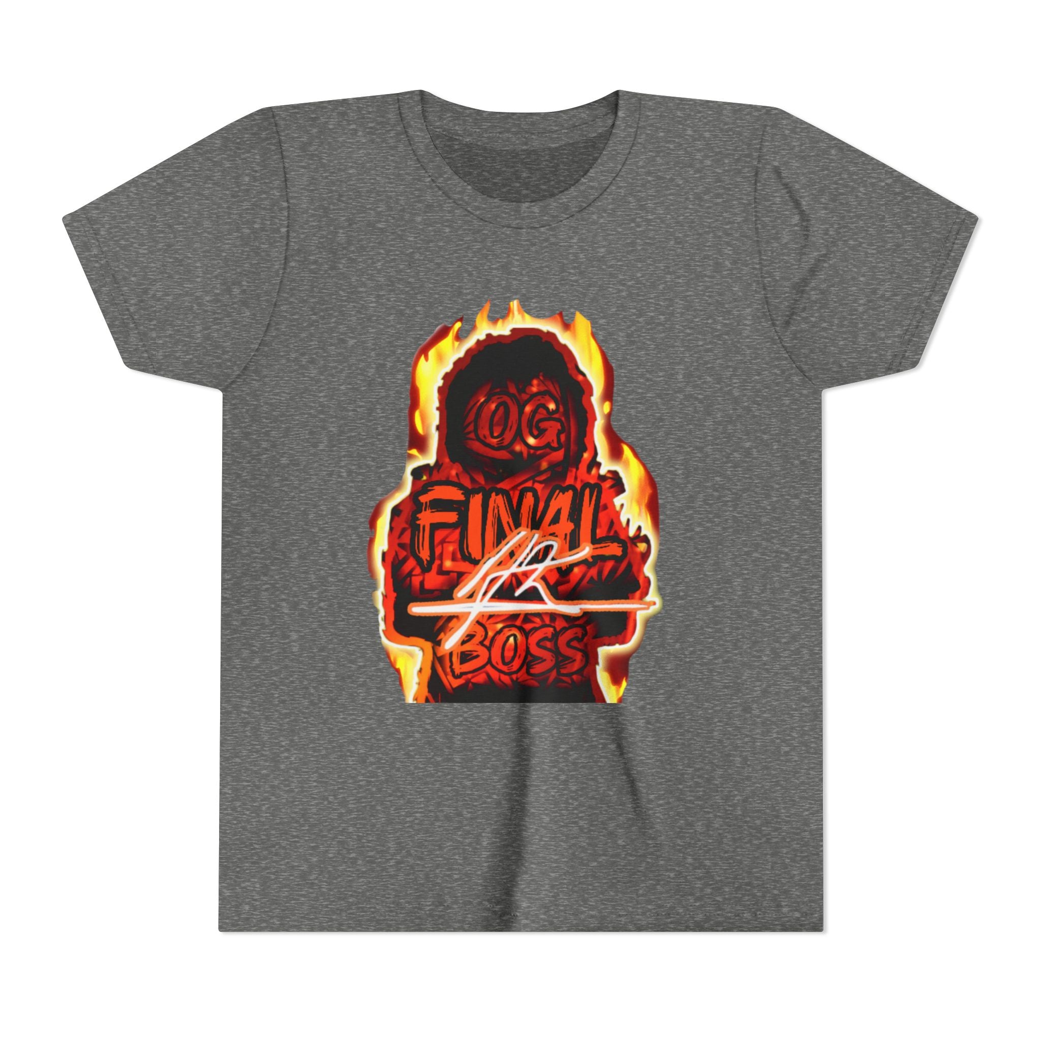 Youth Tee — "OG Final Boss" - Flame Orange - Graphic Shirt