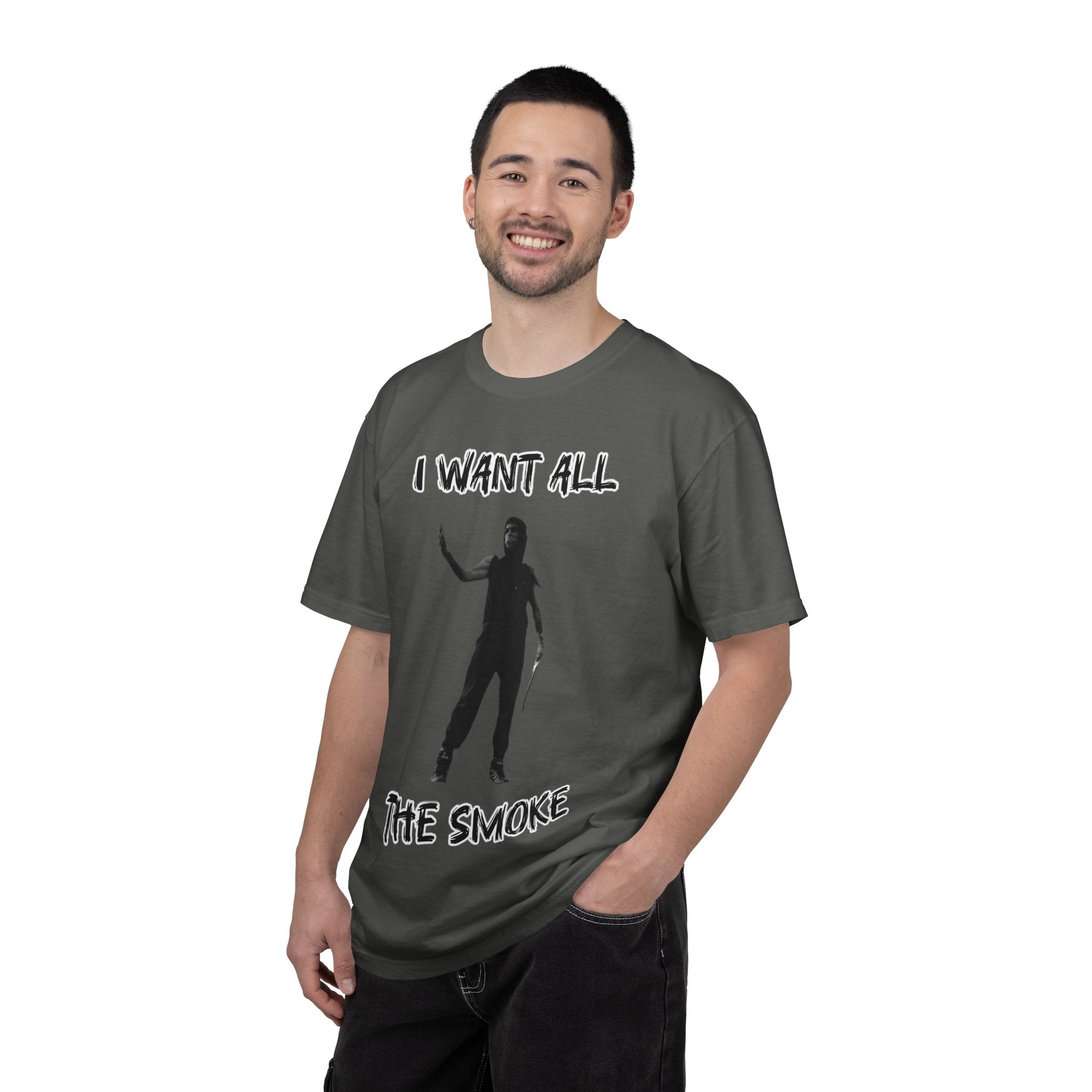 I Want All The Smoke T-Shirt — Fighter Silhouette Combat Tee