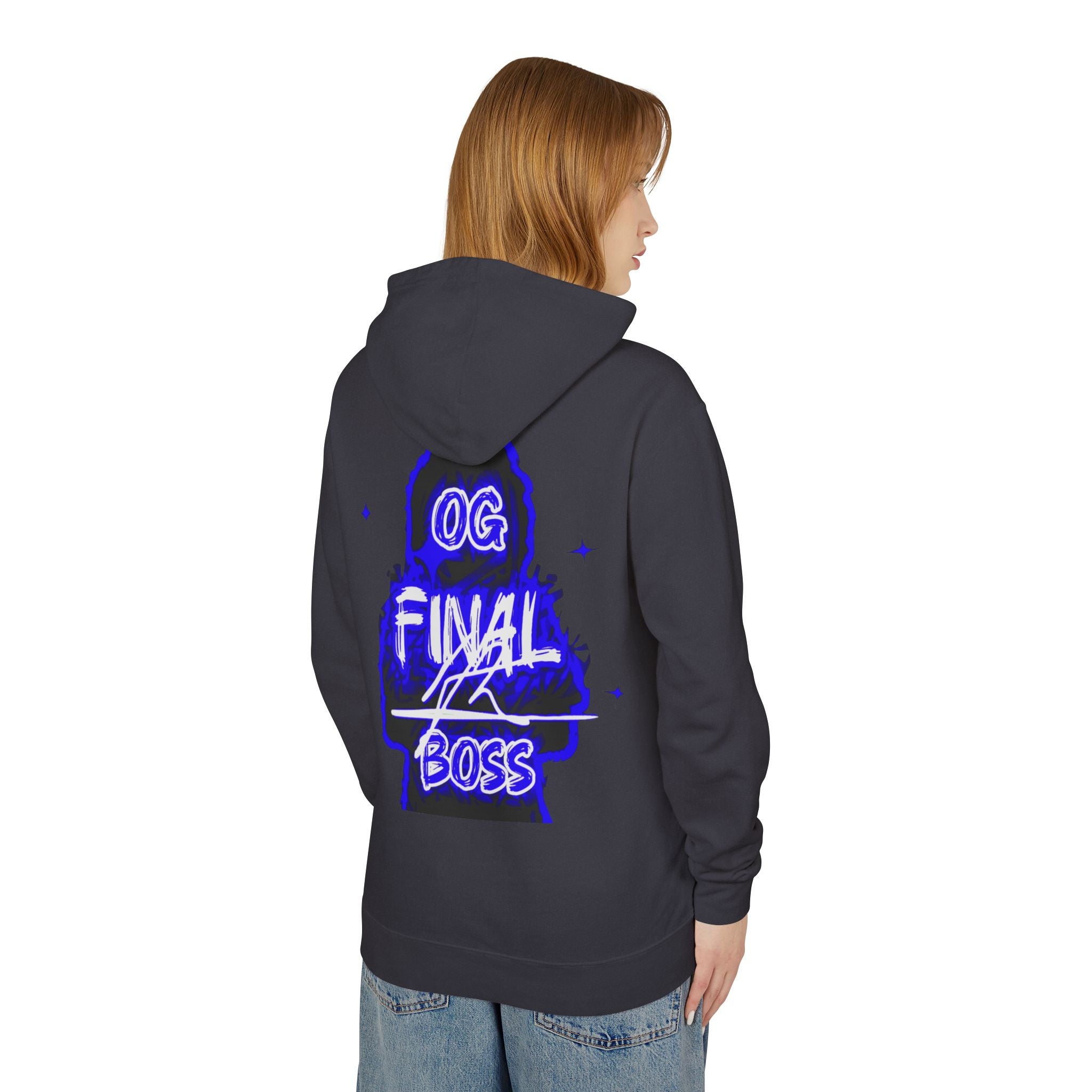 OG Final Boss Hoodie — Sapphire graphic Pullover