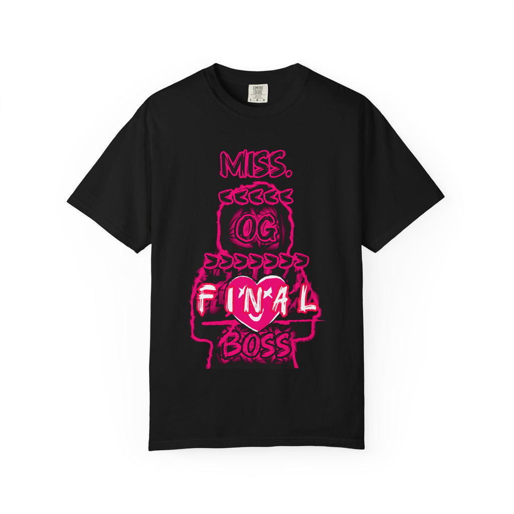 Miss OG Final Boss T-Shirt — Retro Neon Gaming Graphic Tee