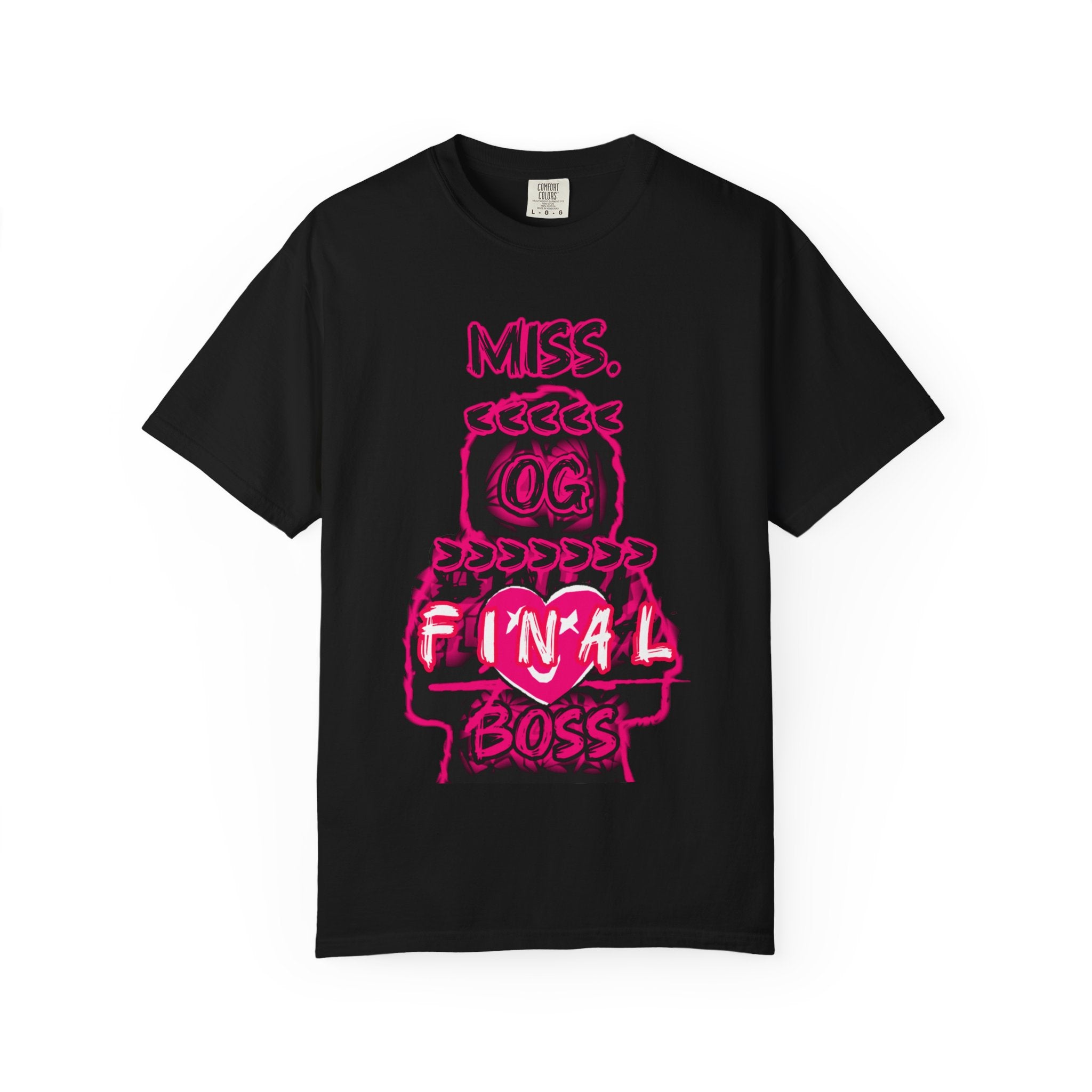 Miss OG Final Boss T-Shirt — Retro Neon Gaming Graphic Tee