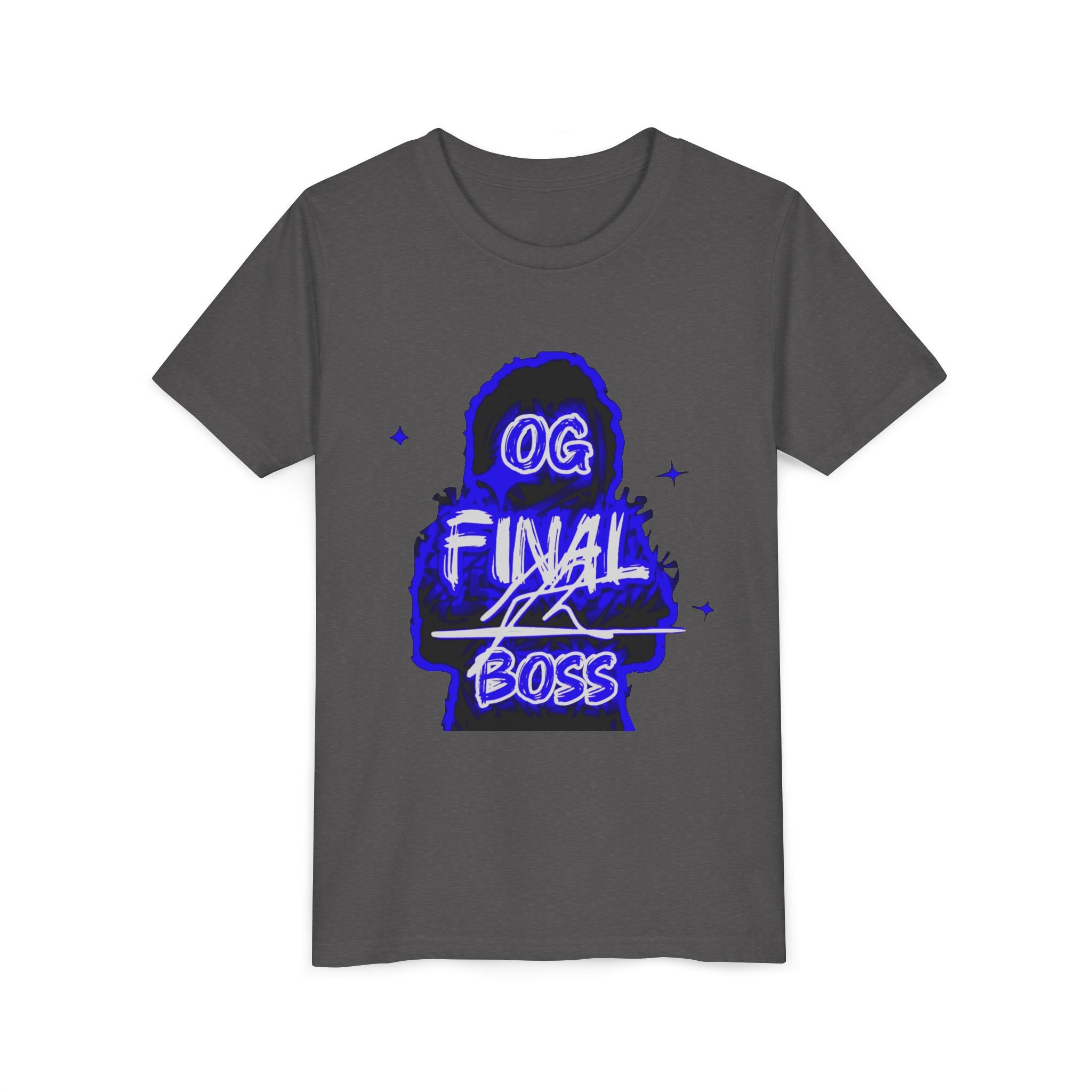 Youth Tee — "OG Final Boss" - Sapphire - Graphic Shirt