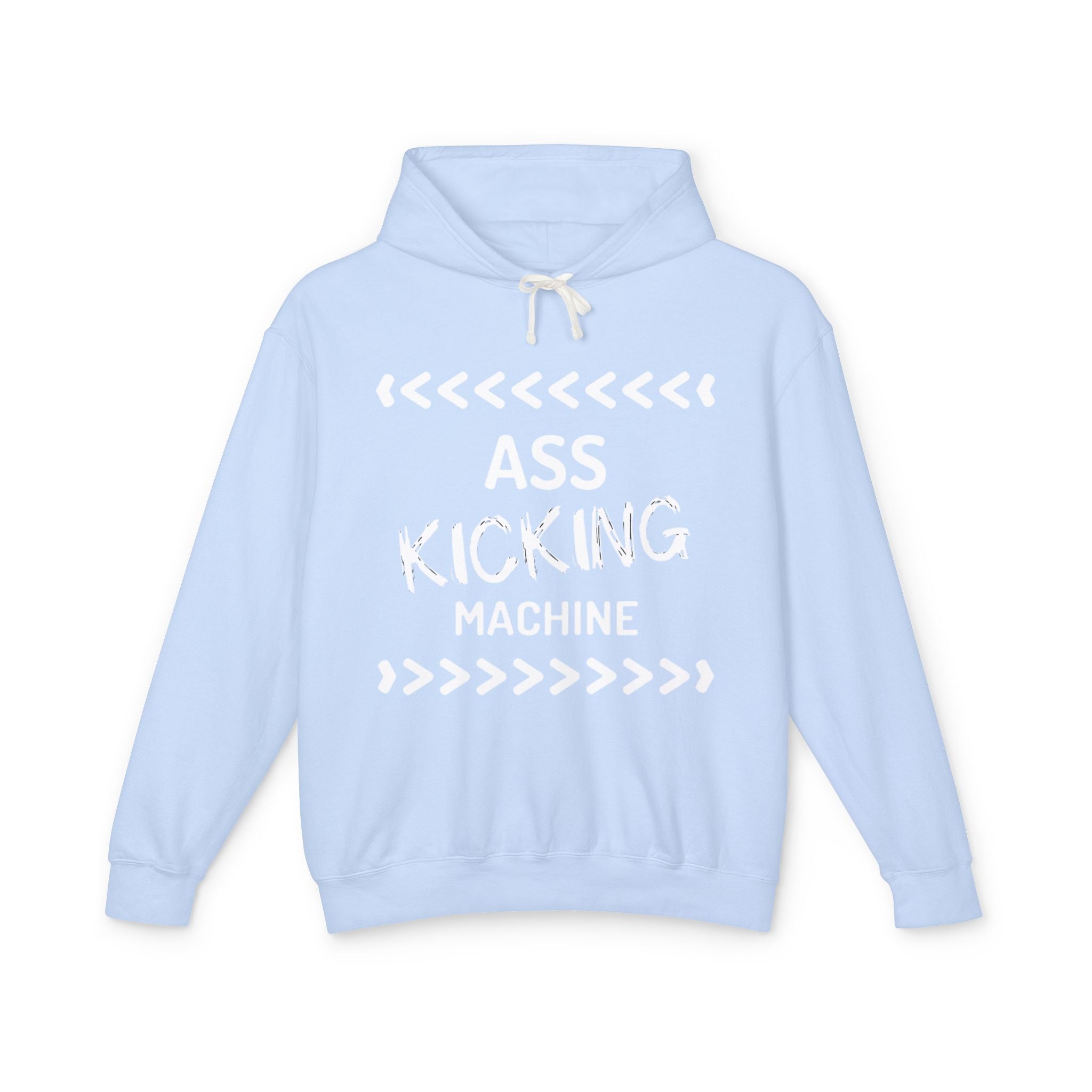 Hoodie — "Ass Kicking Machine" Lightweight Casual Pullover