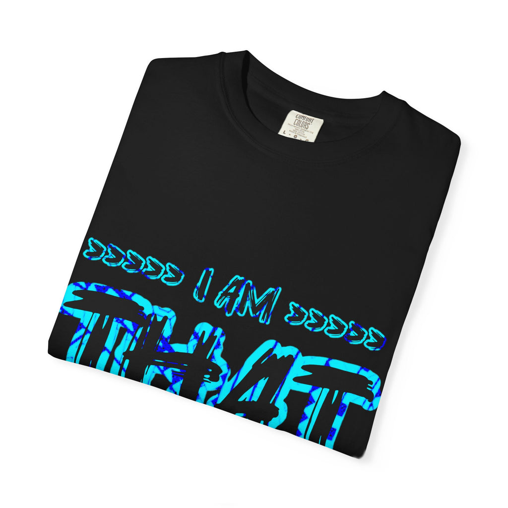 I AM THAT Cold - Streetwear - Neon Blue Graphic T-Shirt