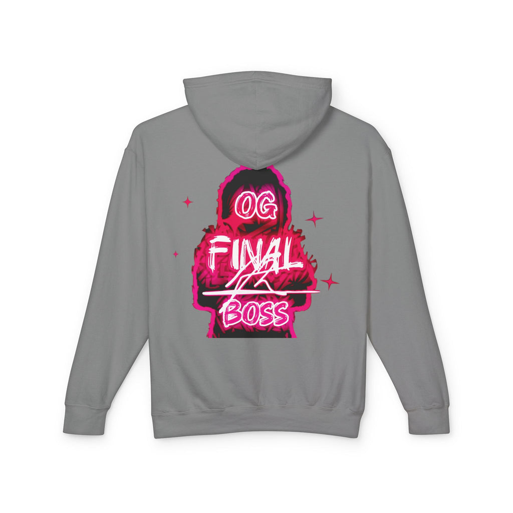 OG Final Boss Hoodie — Raspberry Pink graphic Pullover