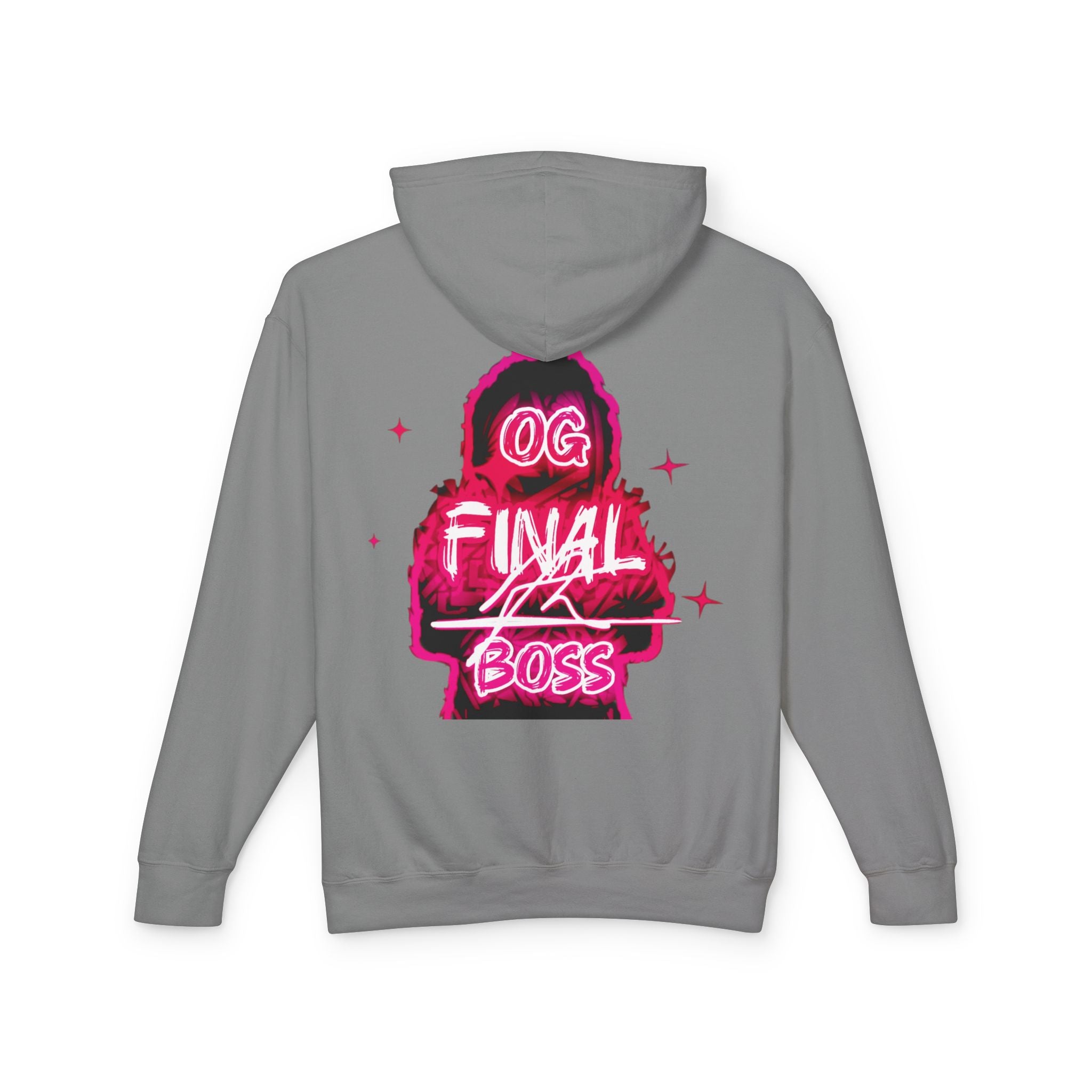 OG Final Boss Hoodie — Raspberry Pink graphic Pullover