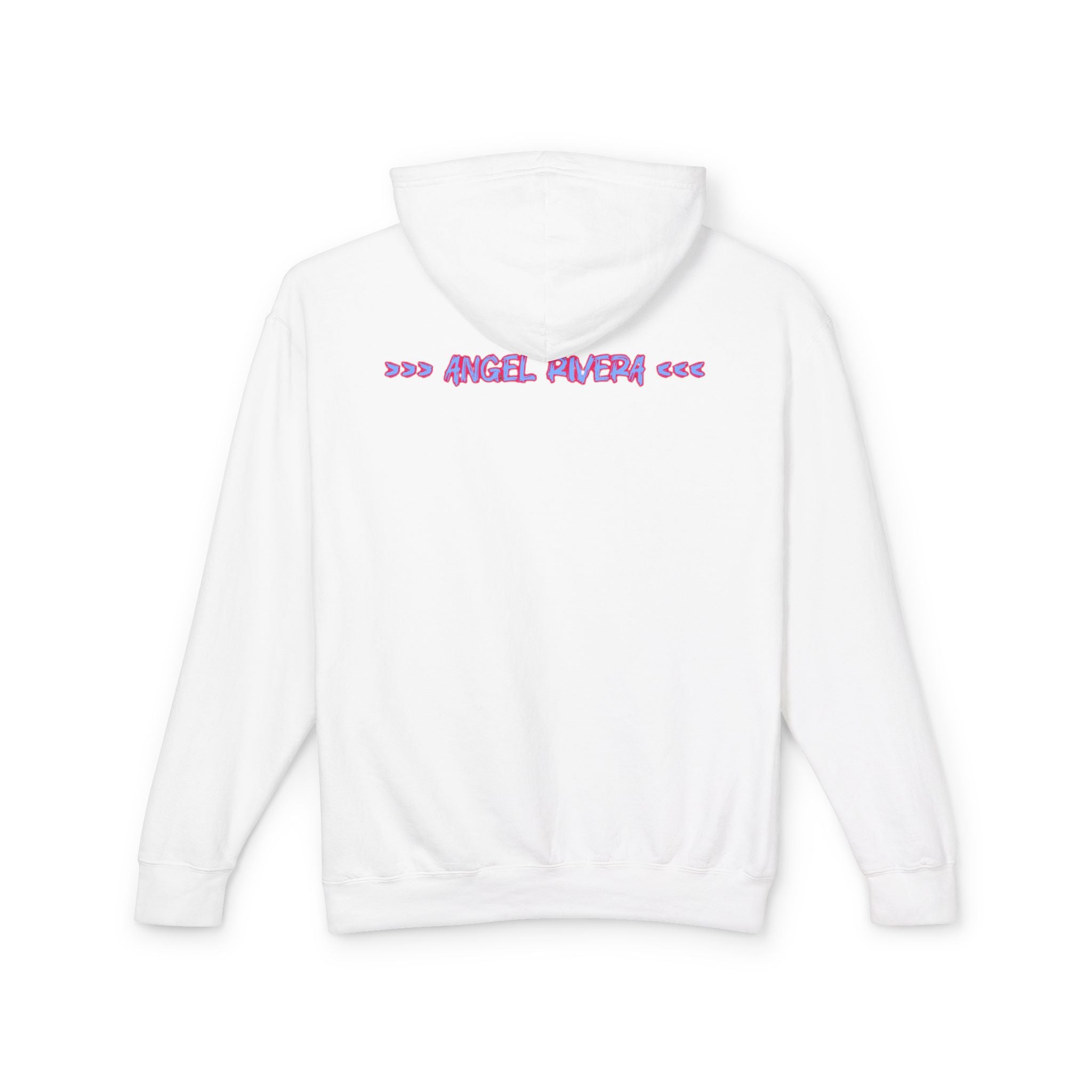 I Trust Nobody Hoodie — Neon Pink and Blue Broken Heart Graphic Hooded Sweatshirt