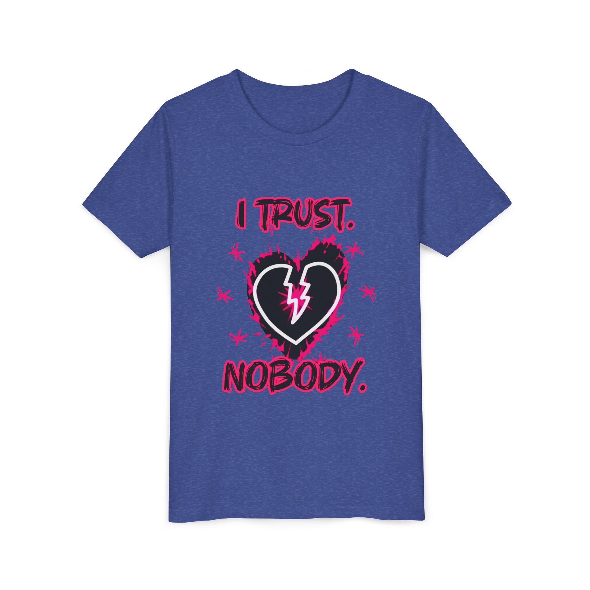 Youth Tee — “I Trust Nobody” Broken Heart Graphic Shirt