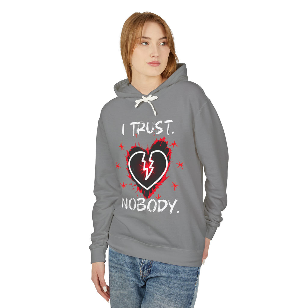 Unisex Lightweight Hooded - Broken Heart Graphic - Sweatshirt