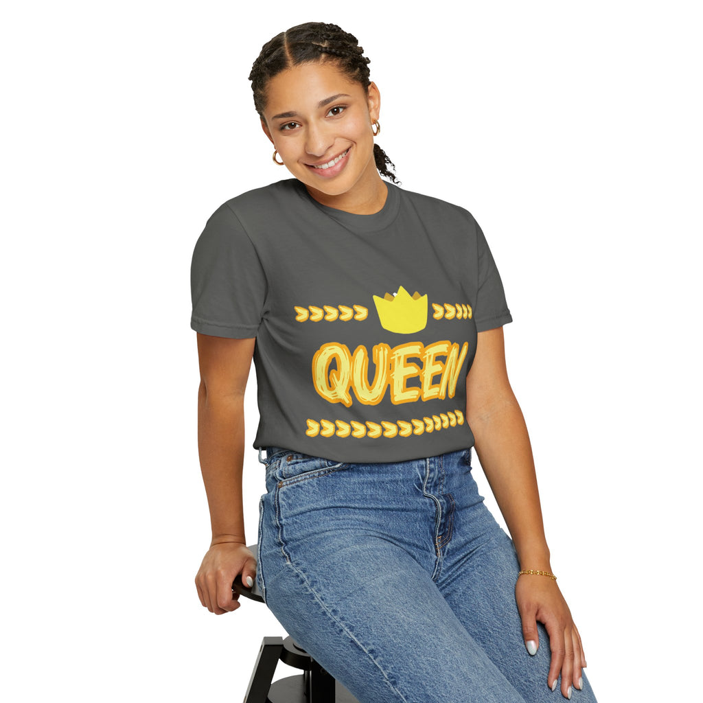 Queen Graphic T-Shirt — Yellow Crown Casual Tee