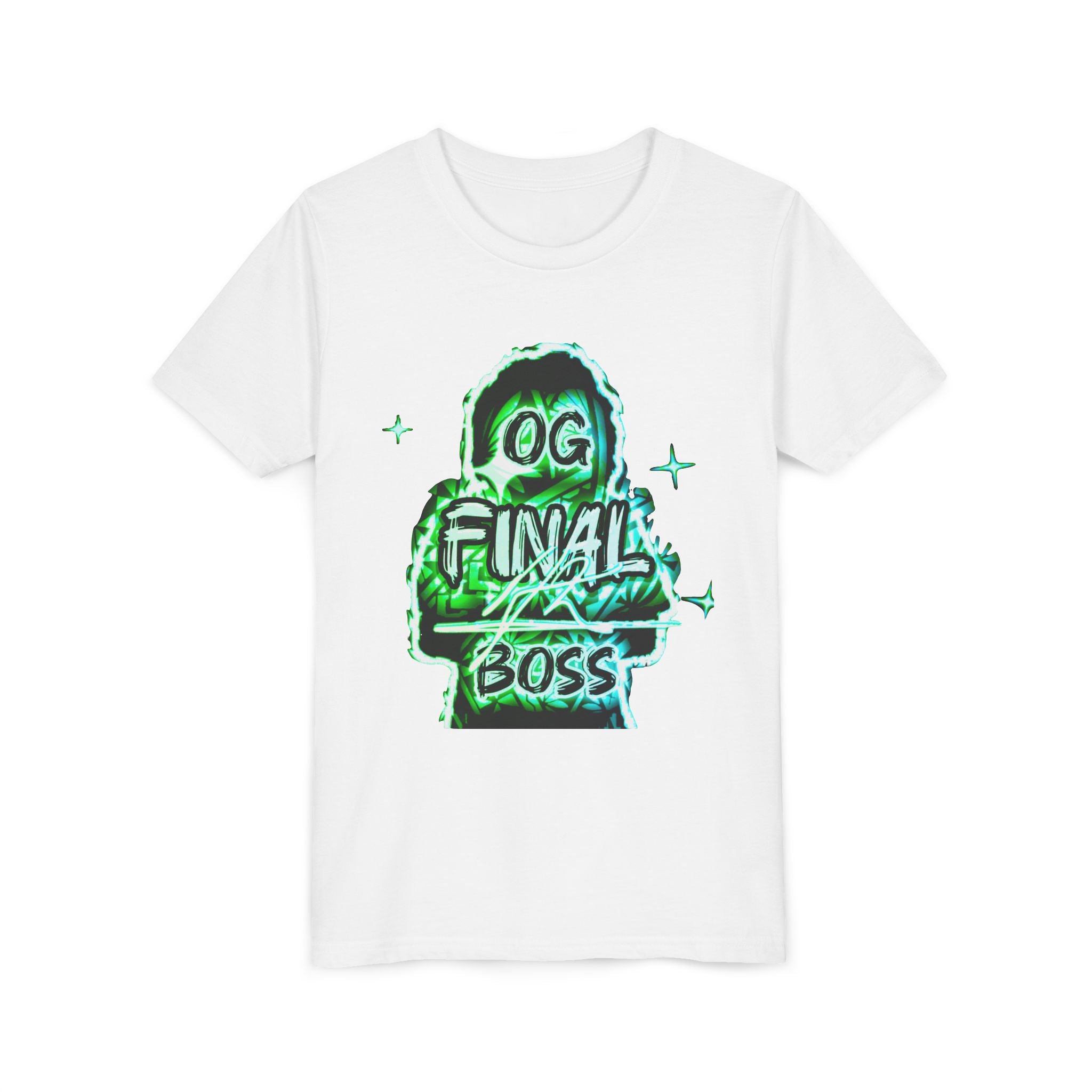Youth Tee — "OG Final Boss" - Emerald - Graphic Shirt