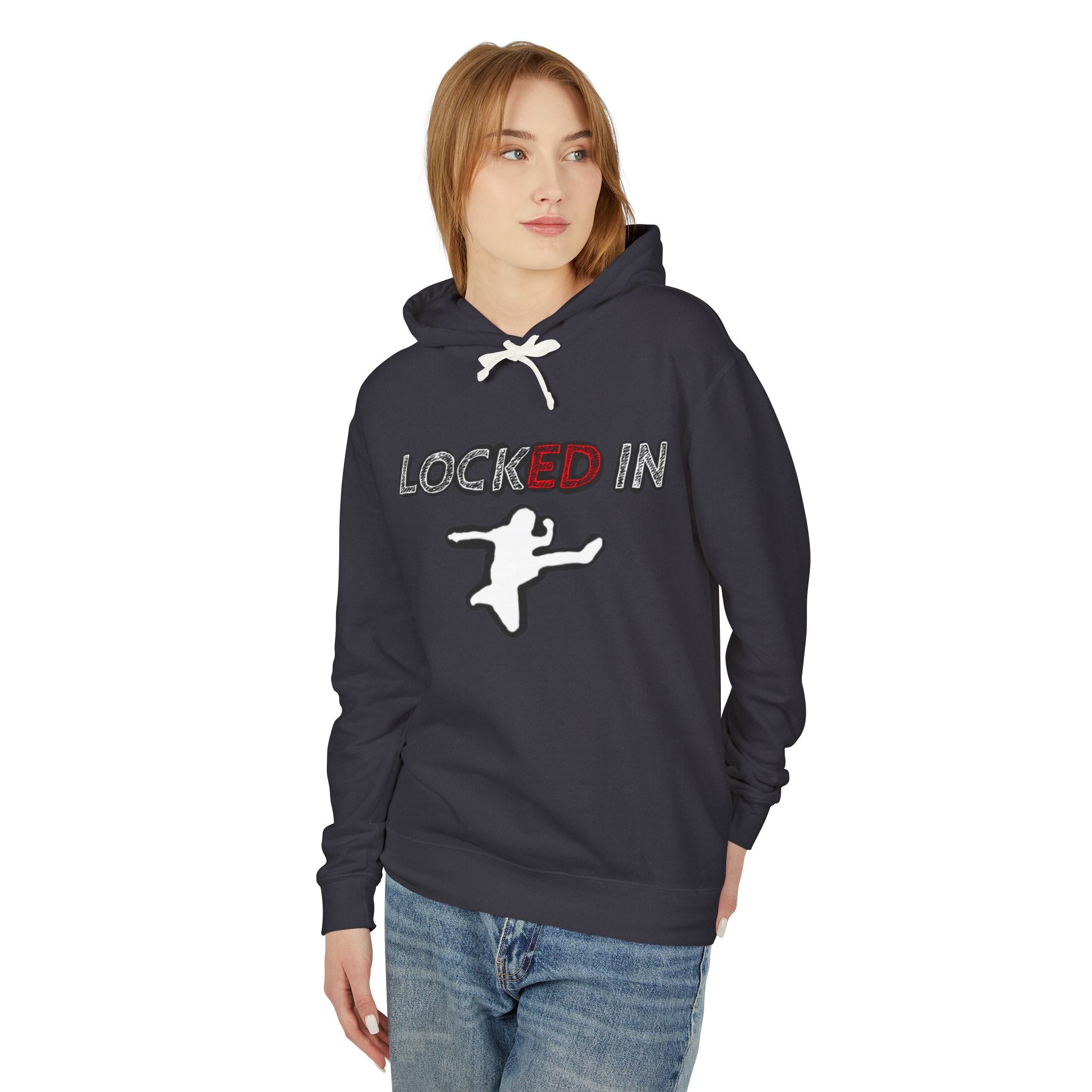 Locked In Hoodie — 'Locked In' Graphic Hooded Sweatshirt with Back Star Name Detail