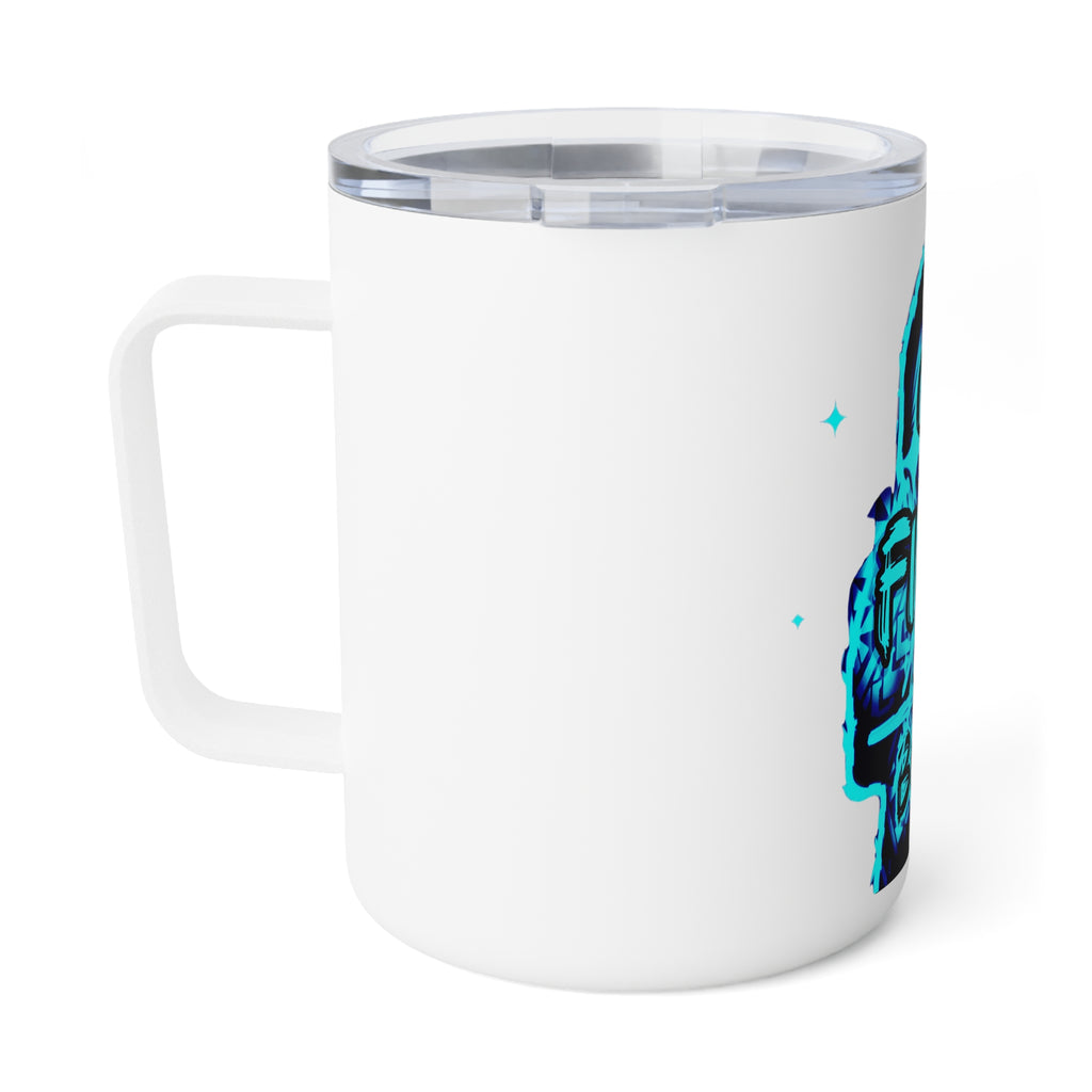 10oz Insulated Mug — 'OG Final Boss' Neon Gamer Coffee Tumbler