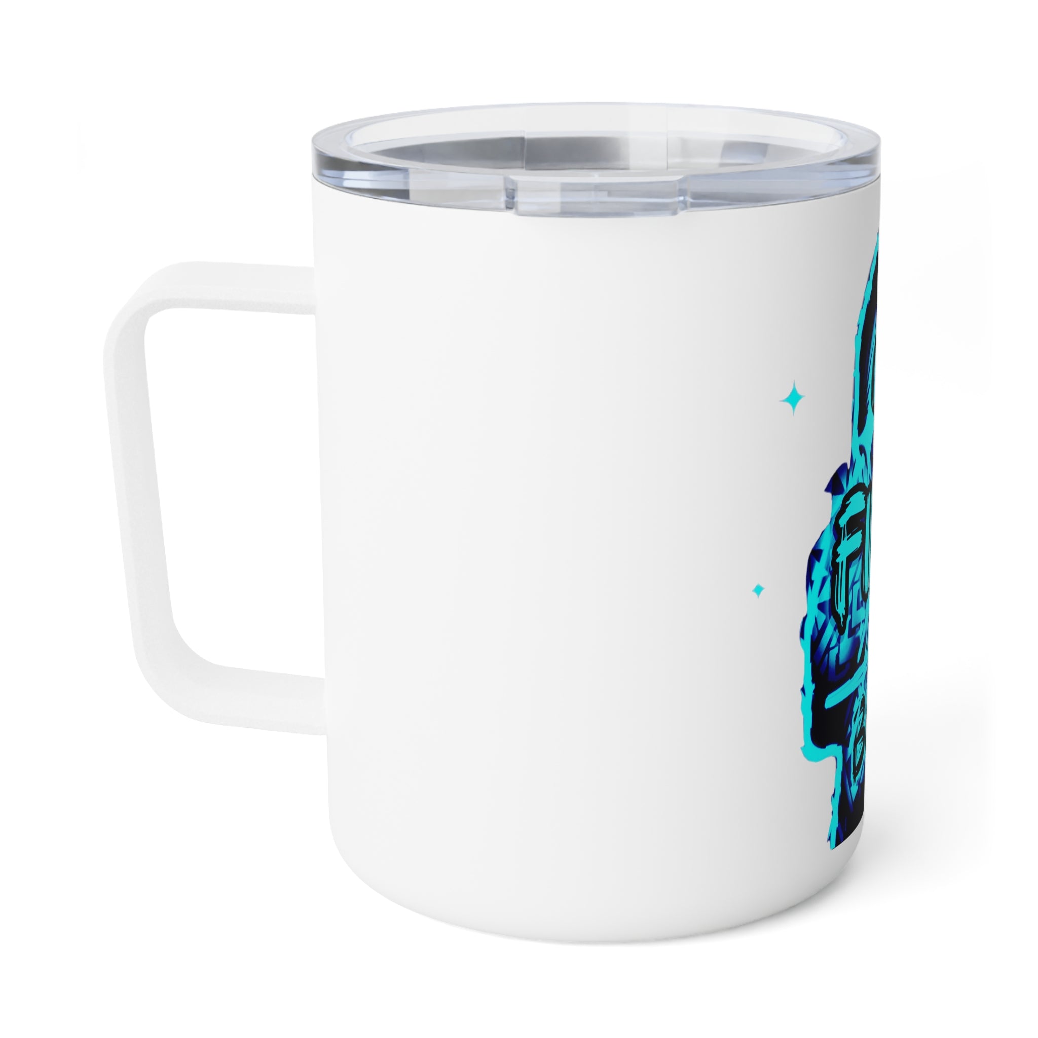 10oz Insulated Mug — 'OG Final Boss' Neon Gamer Coffee Tumbler