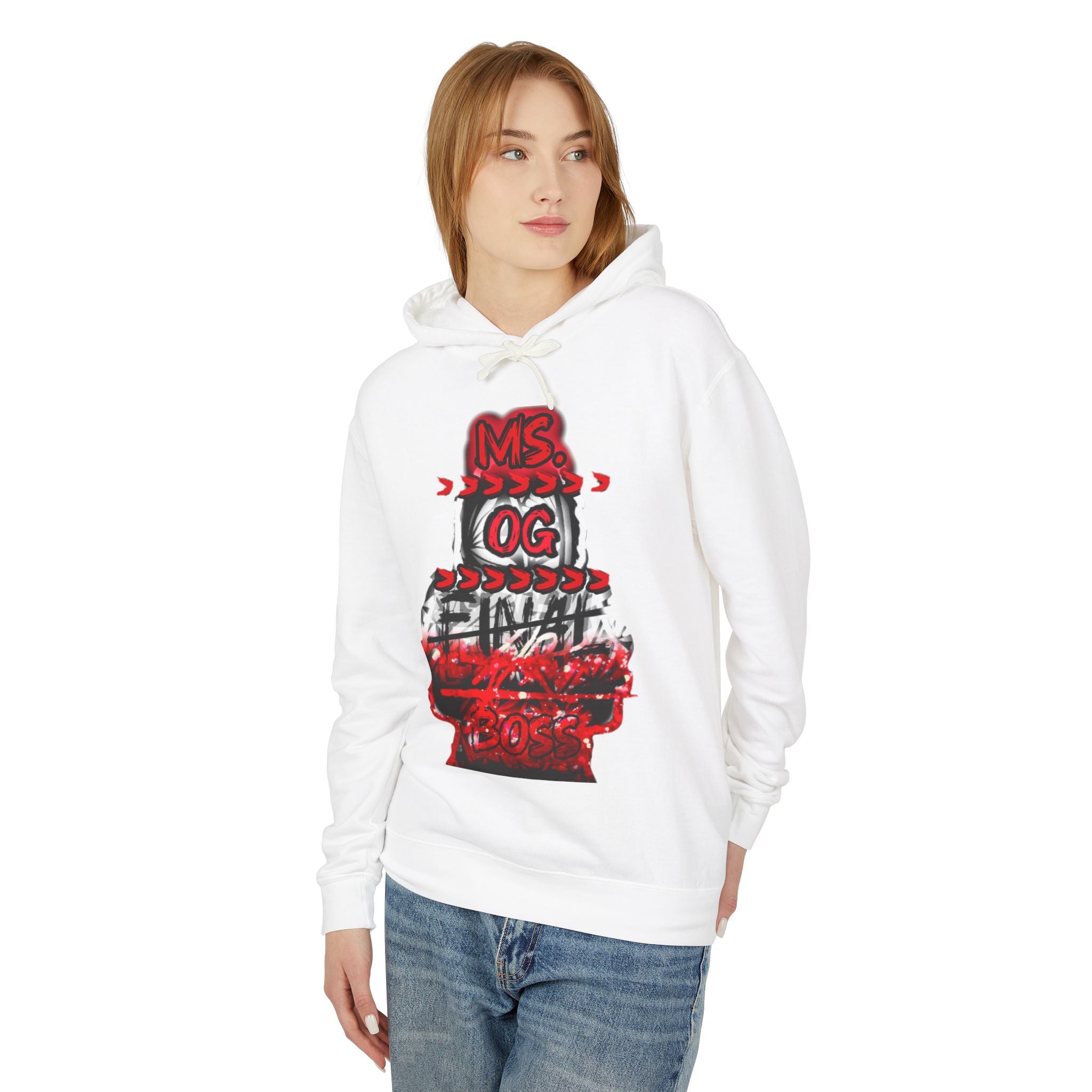 Ms. OG Final Boss Red Skate Graphic Hoodie — Retro Streetwear Pullover