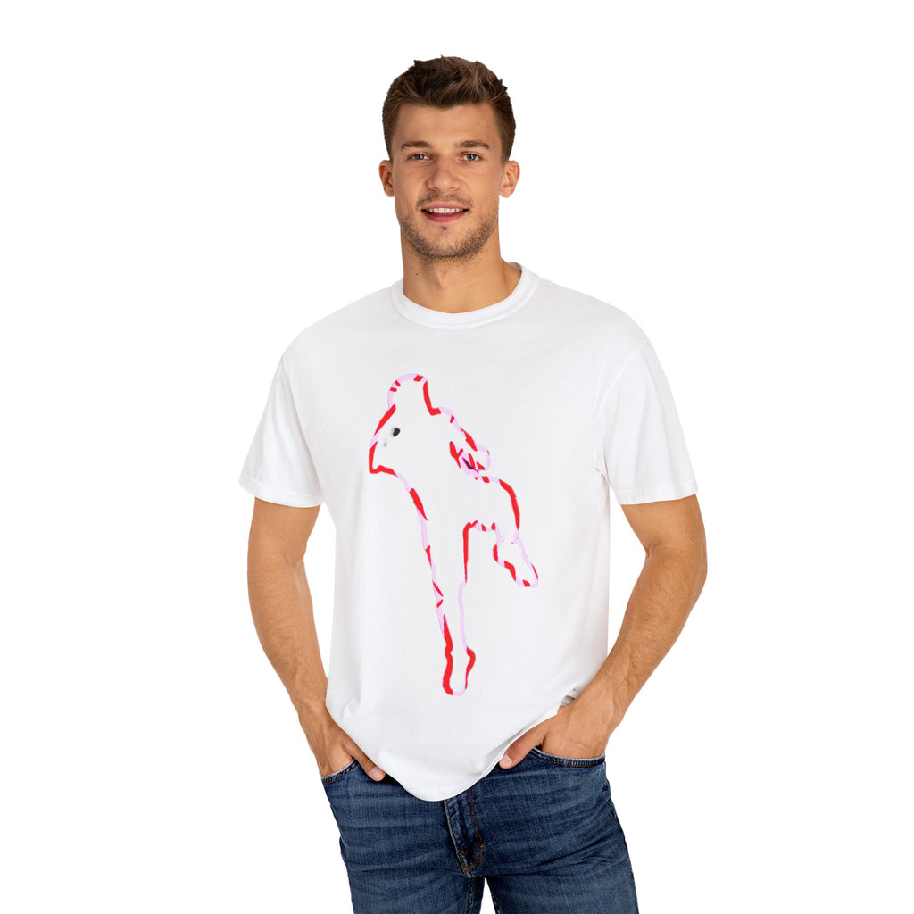 Artistic Unisex Garment-Dyed T-Shirt with Vibrant Design