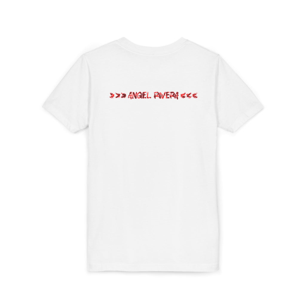 Youth Tee — “The Original Boss” Red Grunge Graphic (Angel Power)