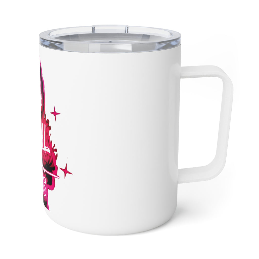OG Final Boss Coffee Mug – 10oz - Raspberry Pink - Insulated Travel Tumbler