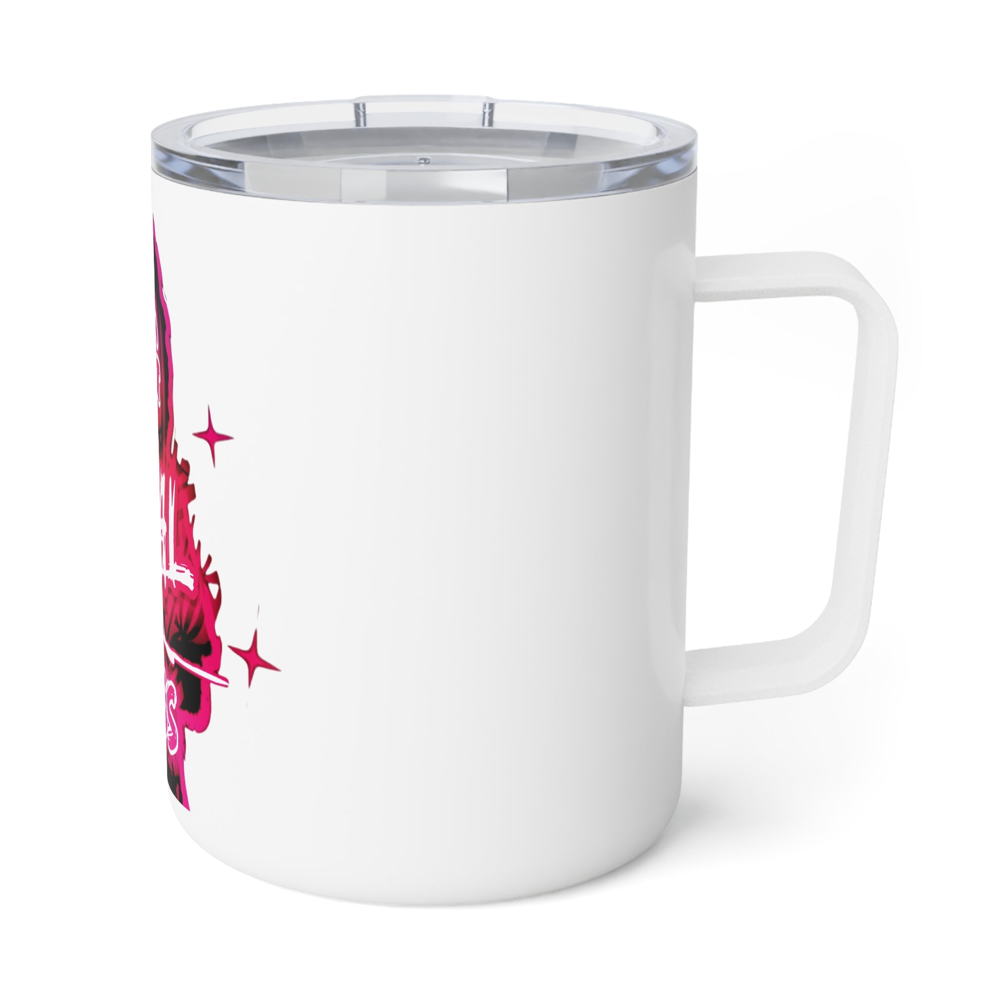 OG Final Boss Coffee Mug – 10oz - Raspberry Pink - Insulated Travel Tumbler