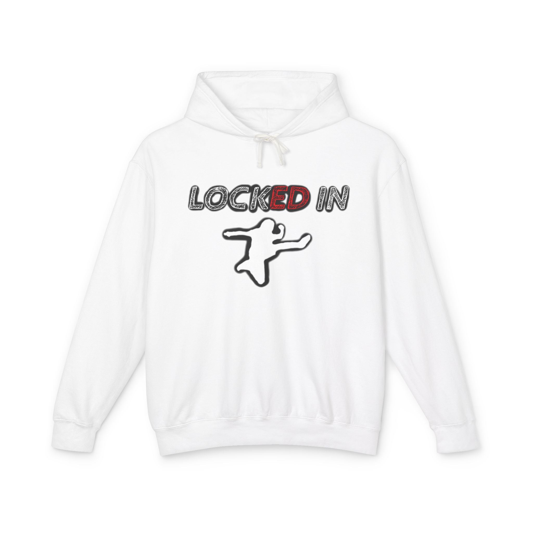 Locked In Hoodie — 'Locked In' Graphic Hooded Sweatshirt with Back Star Name Detail