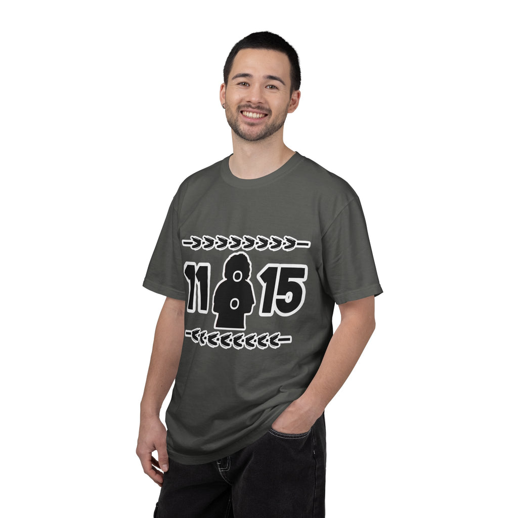 11:15 Hooded Figure Graphic T-Shirt — Minimalist Retro Streetwear