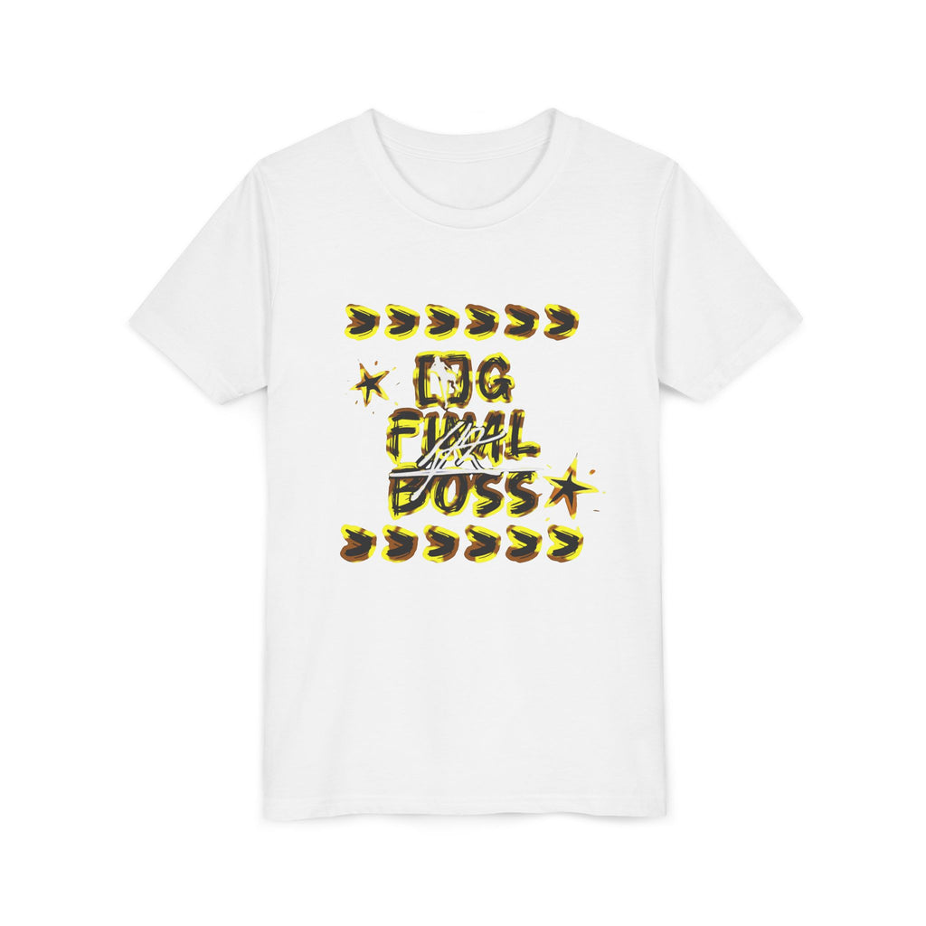 Youth Tee — "OG Final Boss" Graphic Shirt with Gold Star Nameback